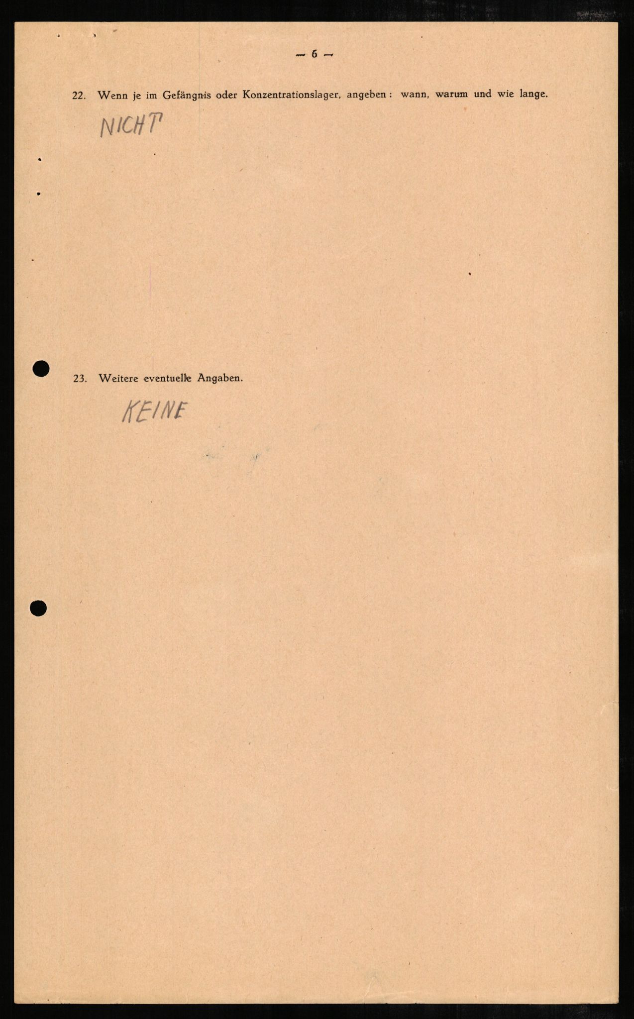 Forsvaret, Forsvarets overkommando II, AV/RA-RAFA-3915/D/Db/L0004: CI Questionaires. Tyske okkupasjonsstyrker i Norge. Tyskere., 1945-1946, p. 274