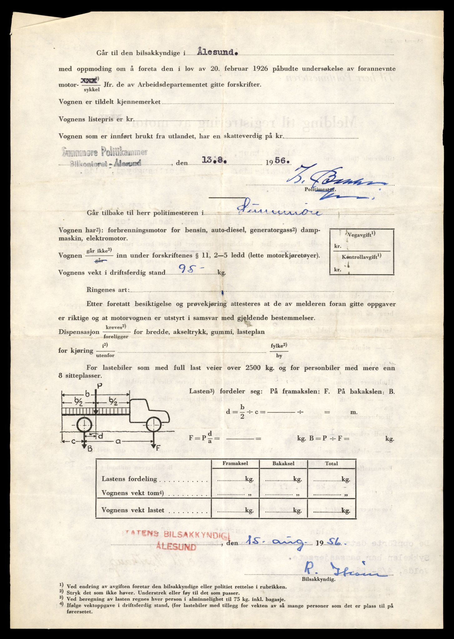 Møre og Romsdal vegkontor - Ålesund trafikkstasjon, AV/SAT-A-4099/F/Fe/L0040: Registreringskort for kjøretøy T 13531 - T 13709, 1927-1998, p. 344