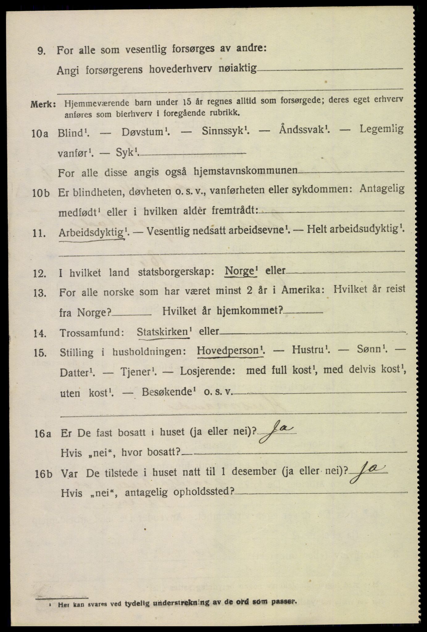 SAH, 1920 census for Vågå, 1920, p. 4705