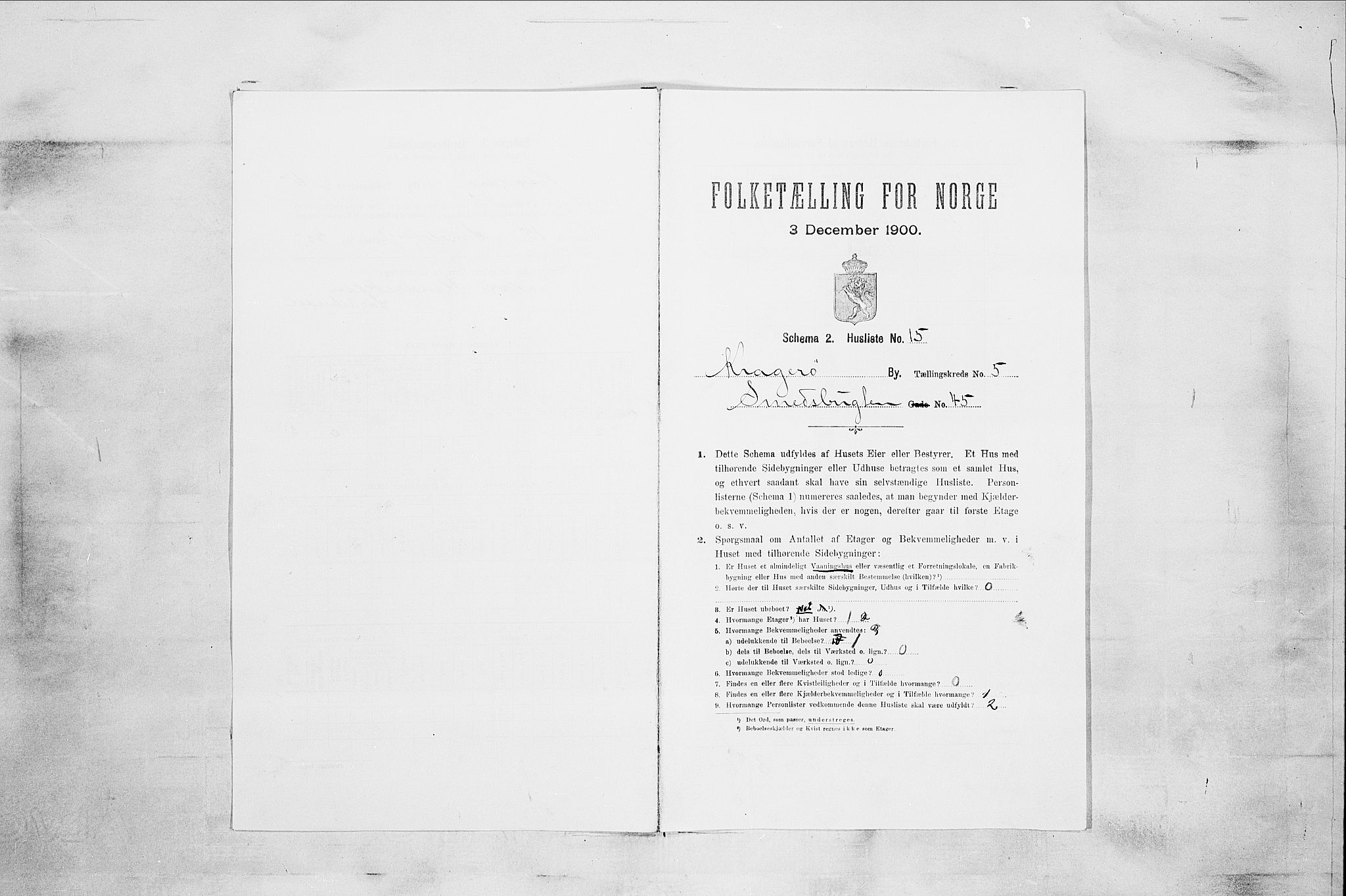 SAKO, 1900 census for Kragerø, 1900, p. 631