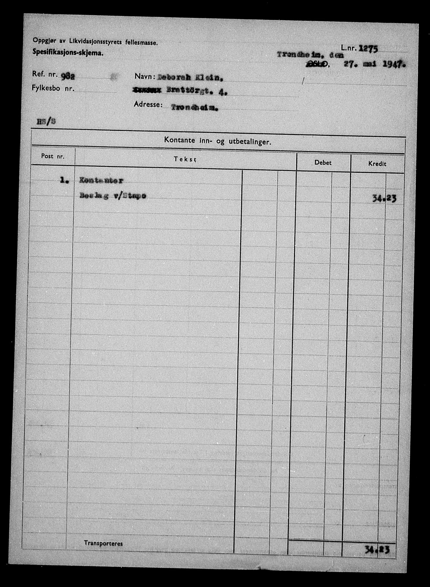 Justisdepartementet, Tilbakeføringskontoret for inndratte formuer, AV/RA-S-1564/H/Hc/Hca/L0900: --, 1945-1947, p. 366