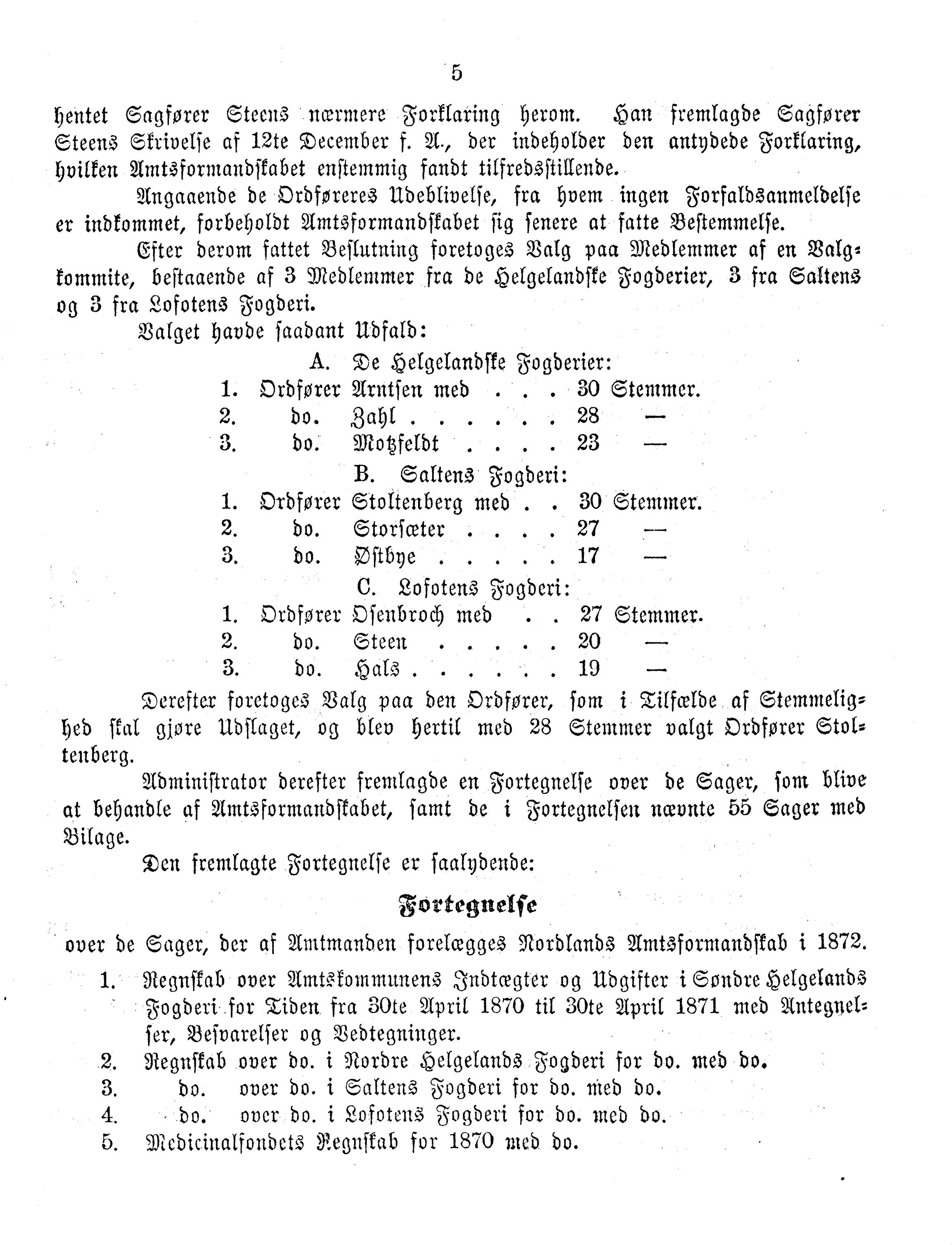 Nordland Fylkeskommune. Fylkestinget, AIN/NFK-17/176/A/Ac/L0007: Fylkestingsforhandlinger 1871-1875, 1871-1875