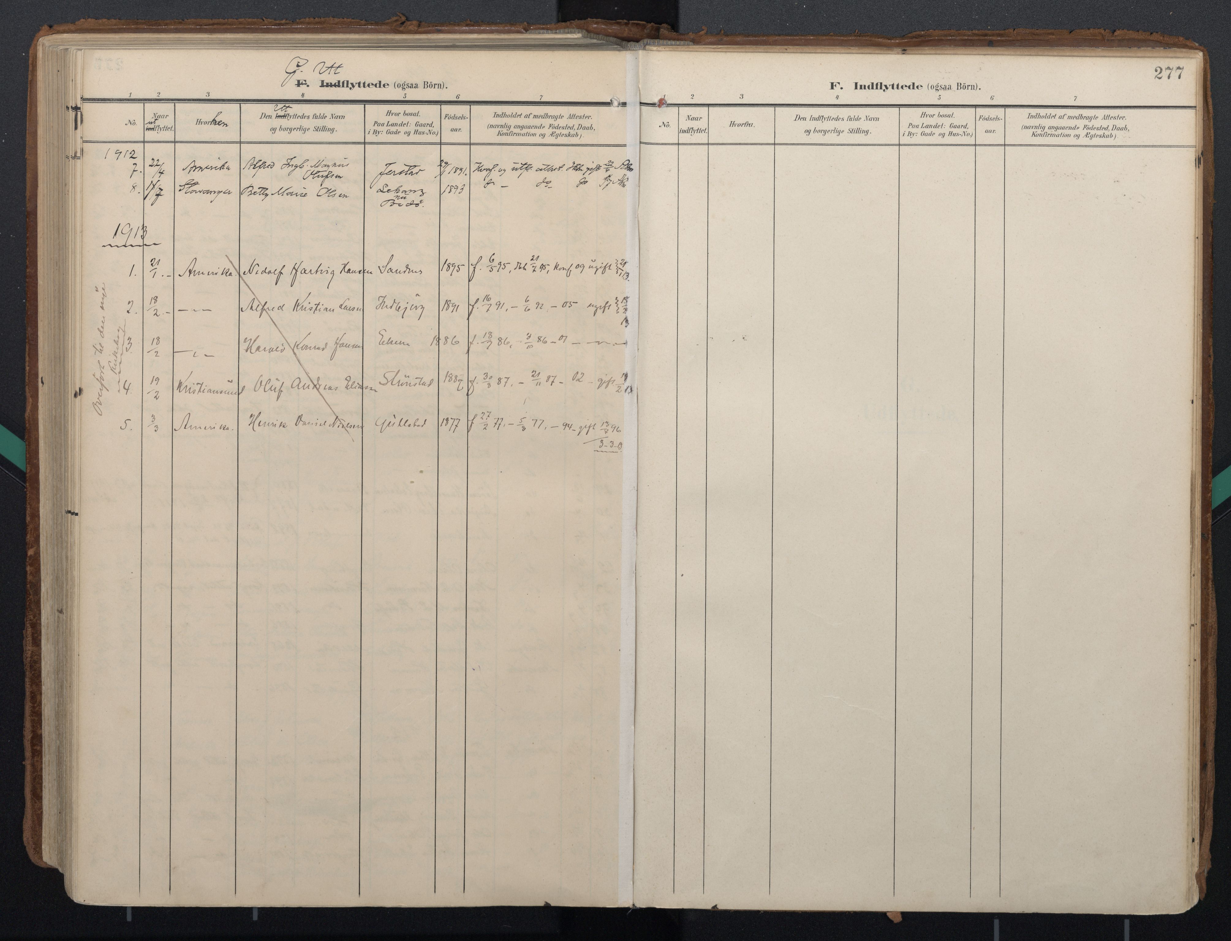 Ministerialprotokoller, klokkerbøker og fødselsregistre - Nordland, AV/SAT-A-1459/888/L1248: Parish register (official) no. 888A14, 1904-1913, p. 277