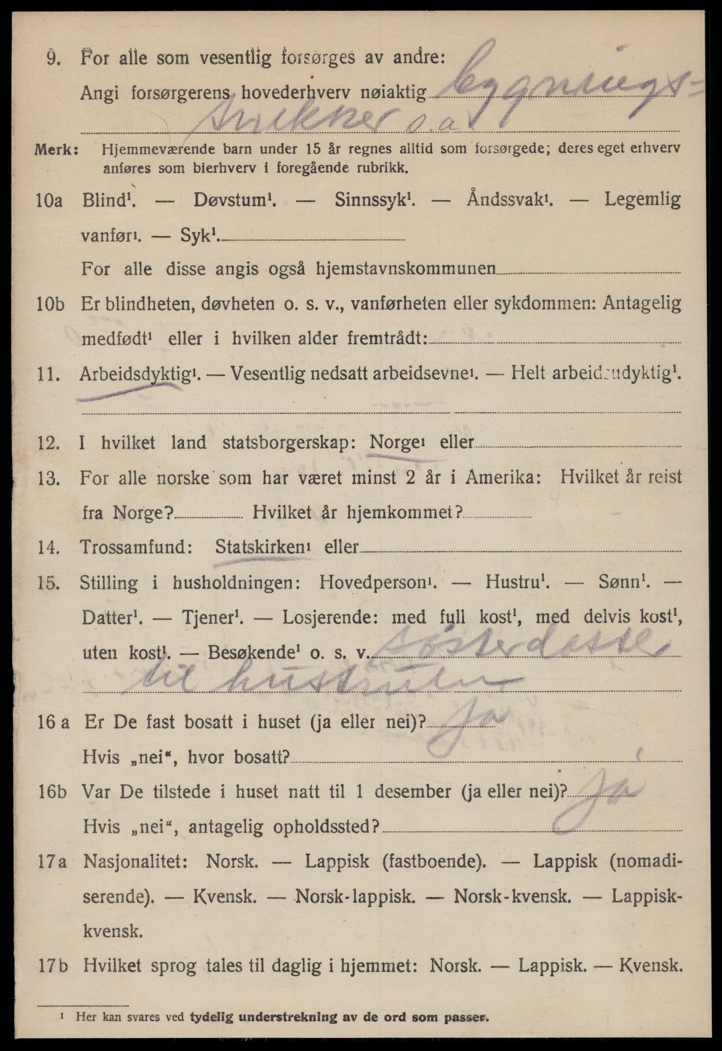 SAT, 1920 census for Strinda, 1920, p. 19765