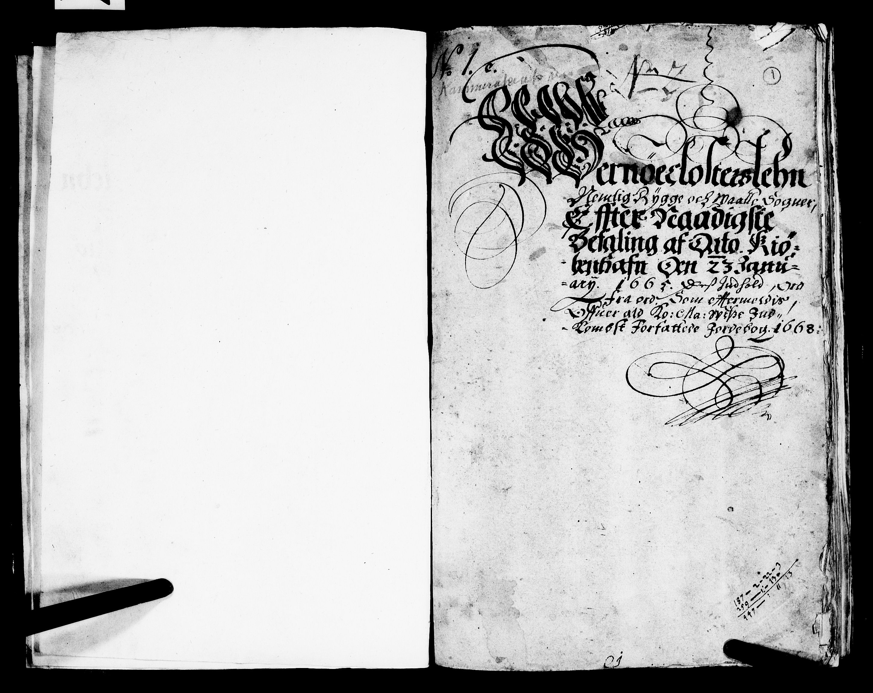 Rentekammeret inntil 1814, Realistisk ordnet avdeling, AV/RA-EA-4070/N/Nb/Nba/L0003: Verne kloster len, 1668, p. 1a