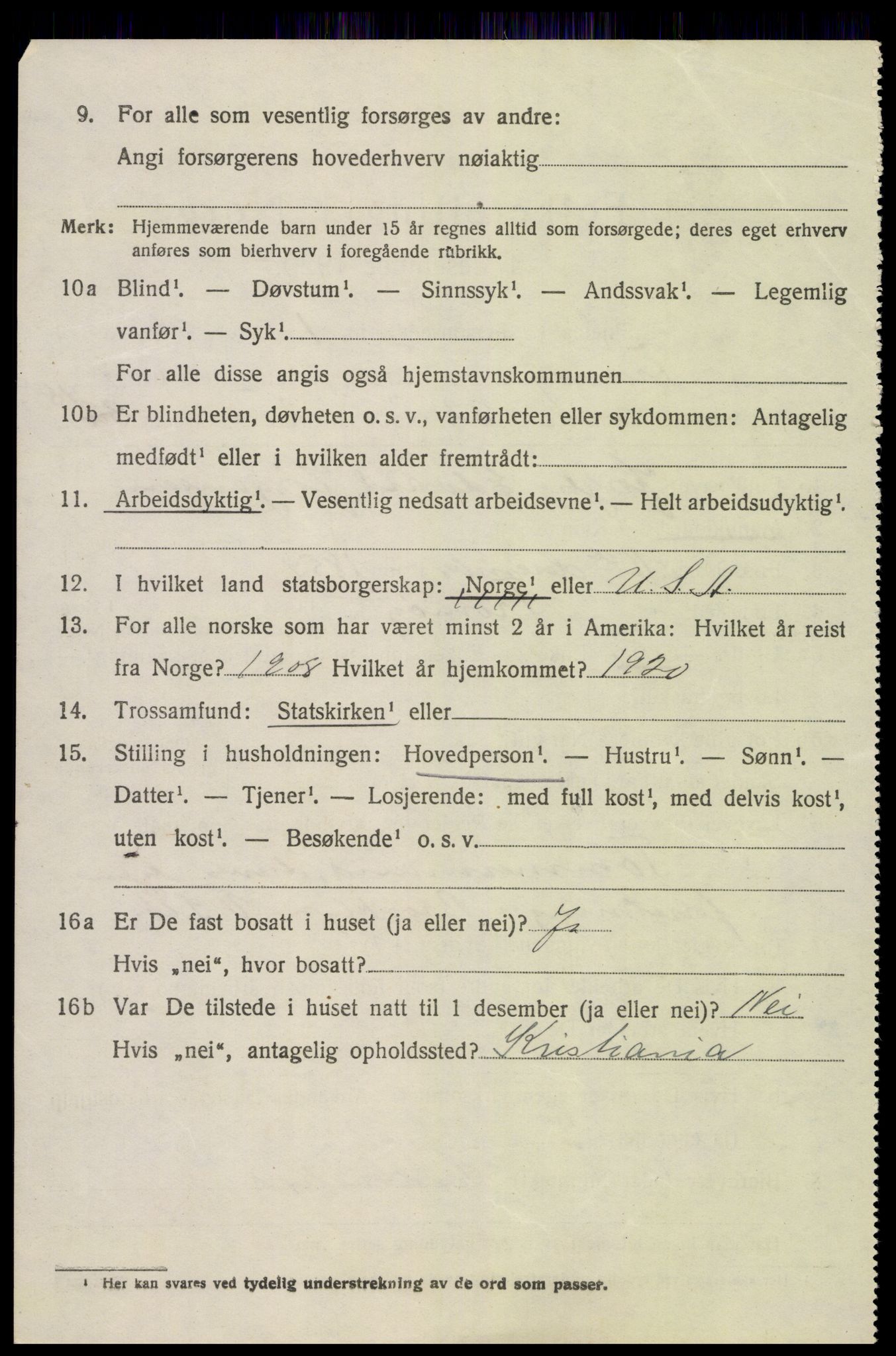 SAK, 1920 census for Tromøy, 1920, p. 5352