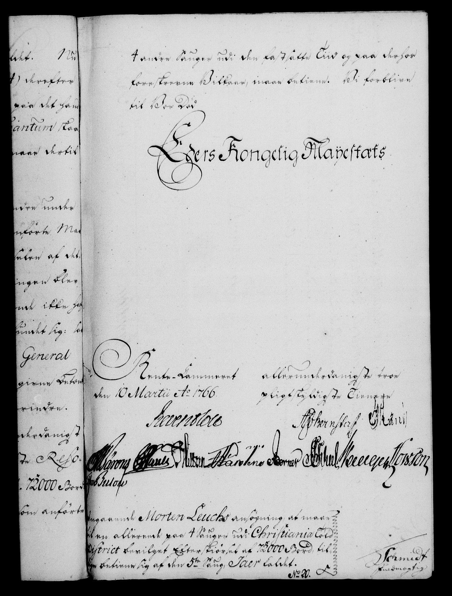 Rentekammeret, Kammerkanselliet, AV/RA-EA-3111/G/Gf/Gfa/L0048: Norsk relasjons- og resolusjonsprotokoll (merket RK 52.48), 1766, p. 126