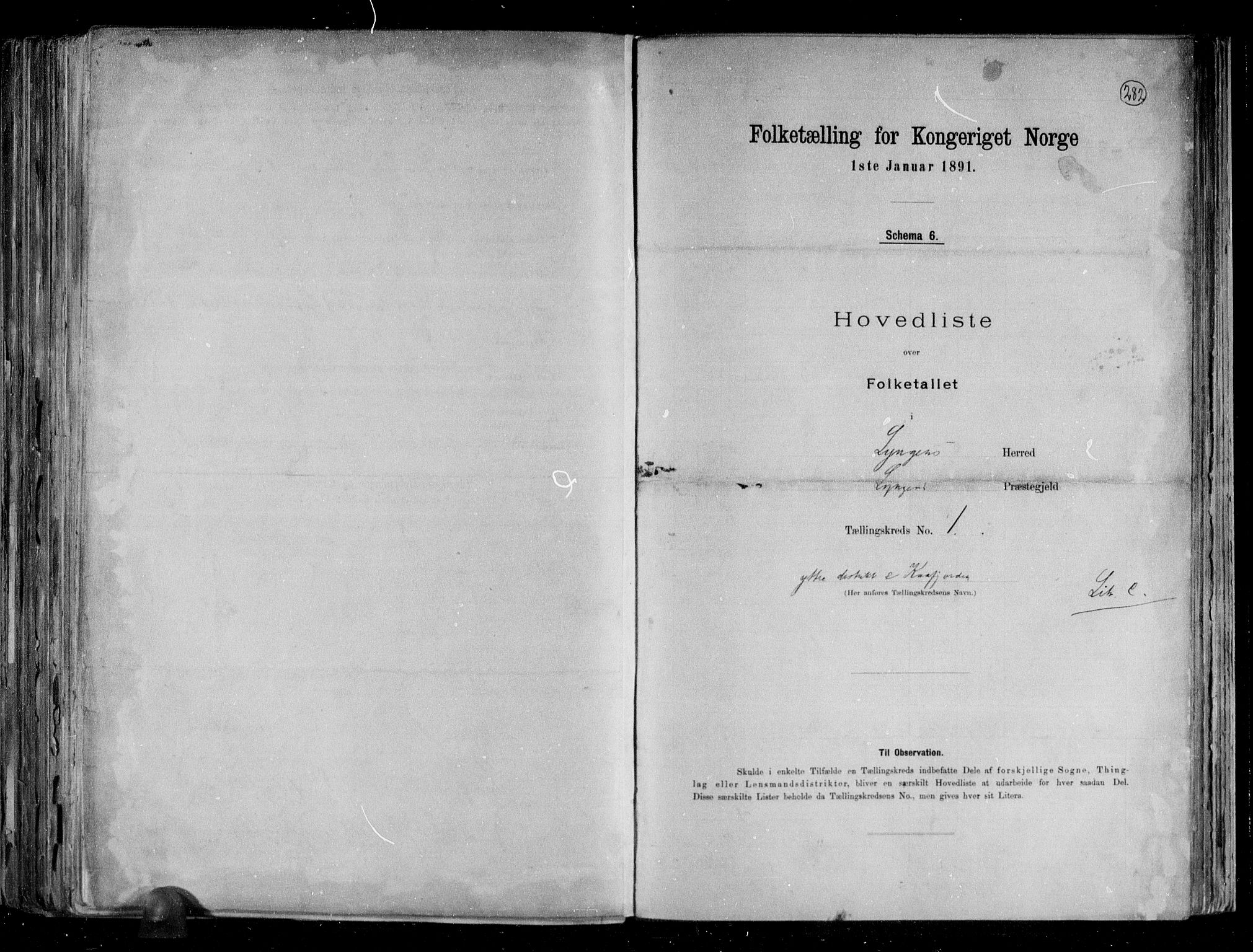 RA, 1891 census for 1938 Lyngen, 1891, p. 4