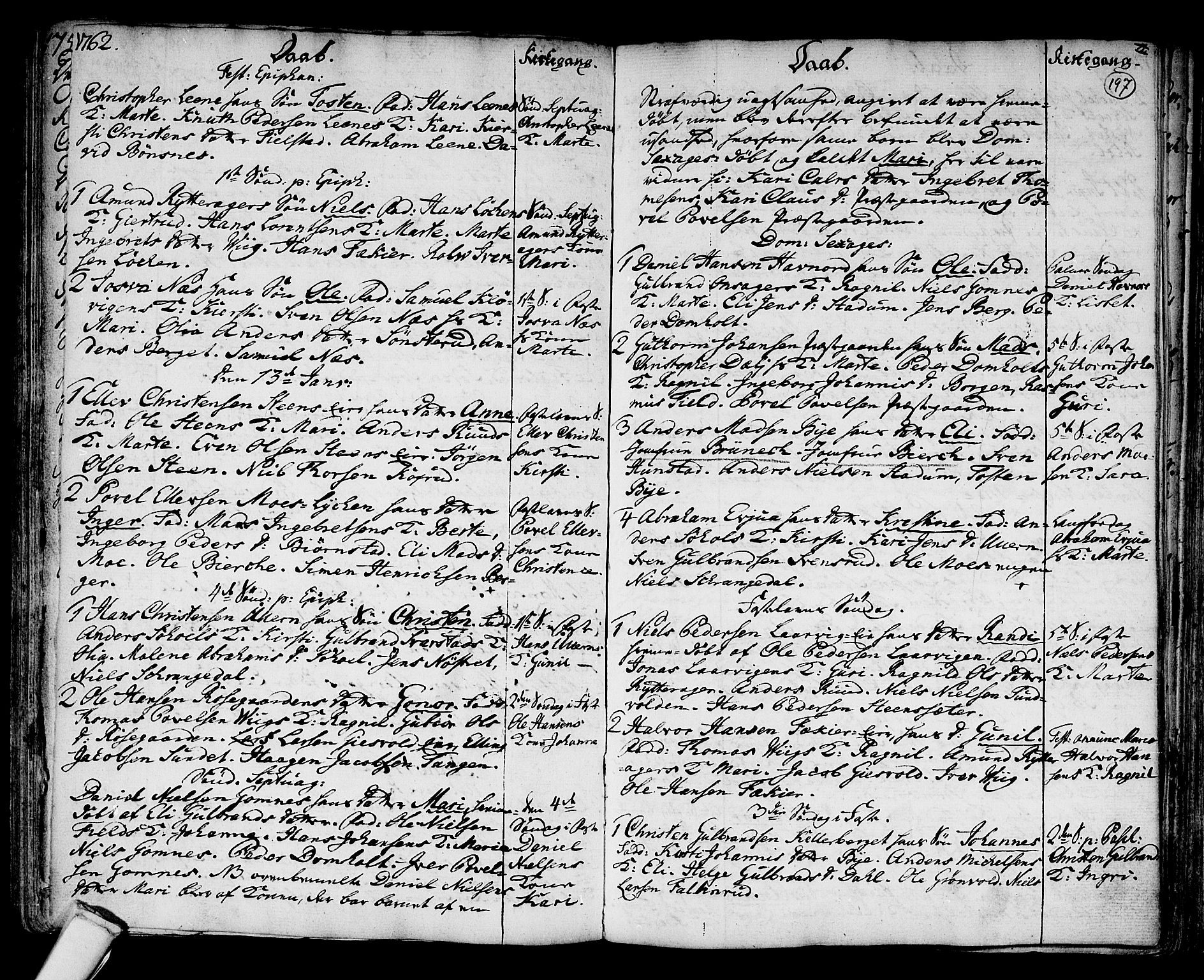 Hole kirkebøker, SAKO/A-228/F/Fa/L0001: Parish register (official) no. I 1, 1716-1765, p. 197