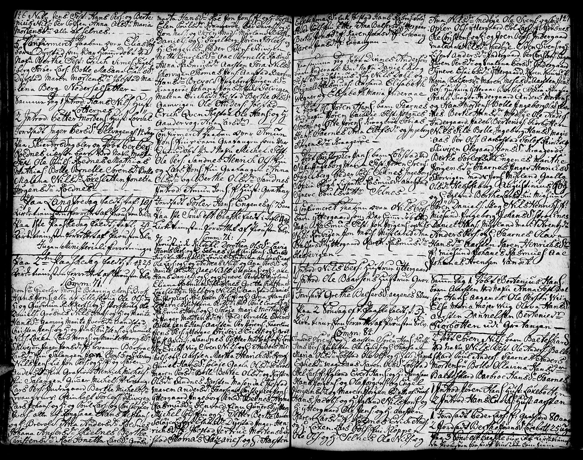 Ibestad sokneprestembete, SATØ/S-0077/H/Ha/Hab/L0001klokker: Parish register (copy) no. 1, 1776-1808, p. 146-147