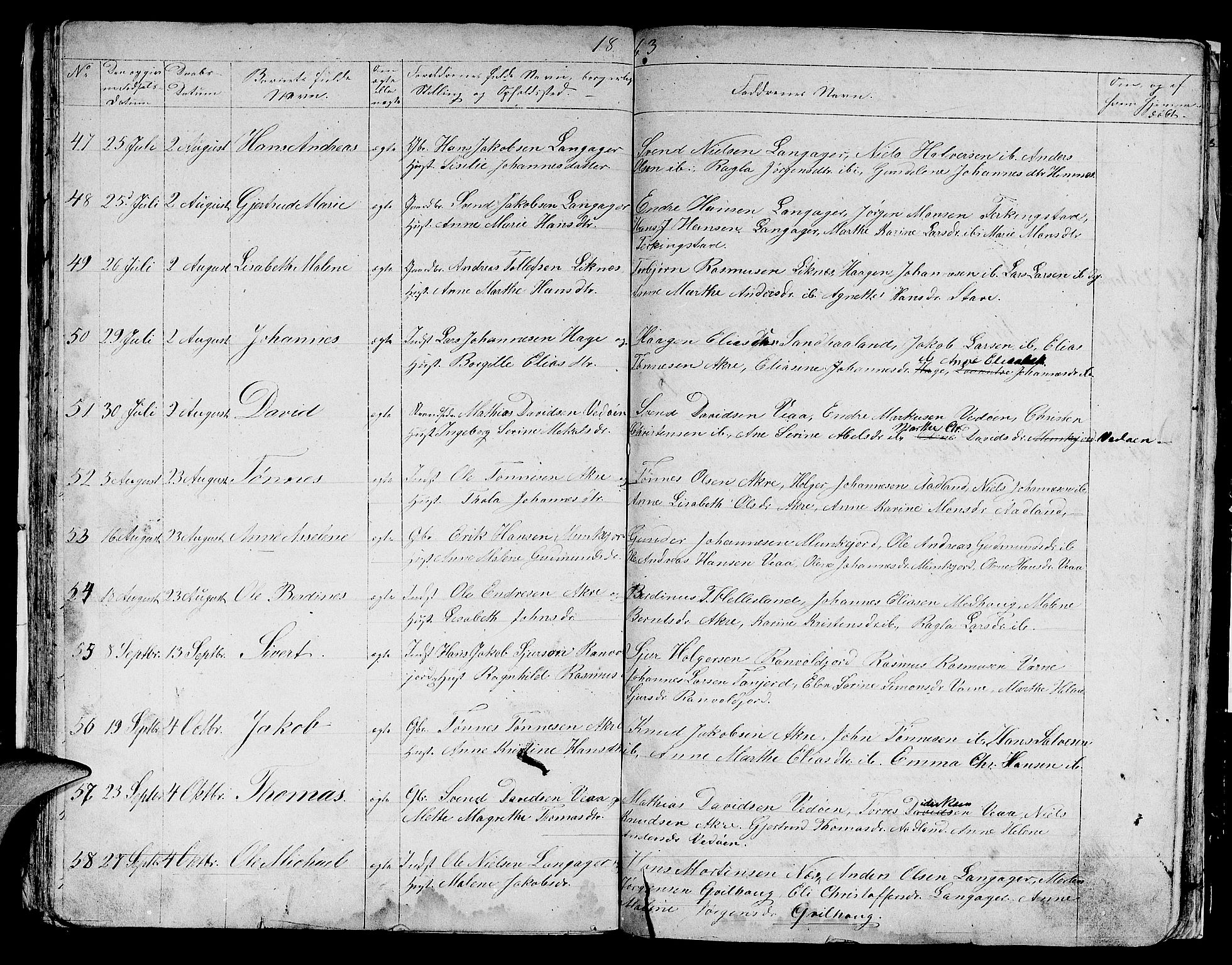 Skudenes sokneprestkontor, SAST/A -101849/H/Ha/Hab/L0003: Parish register (copy) no. B 3, 1848-1865