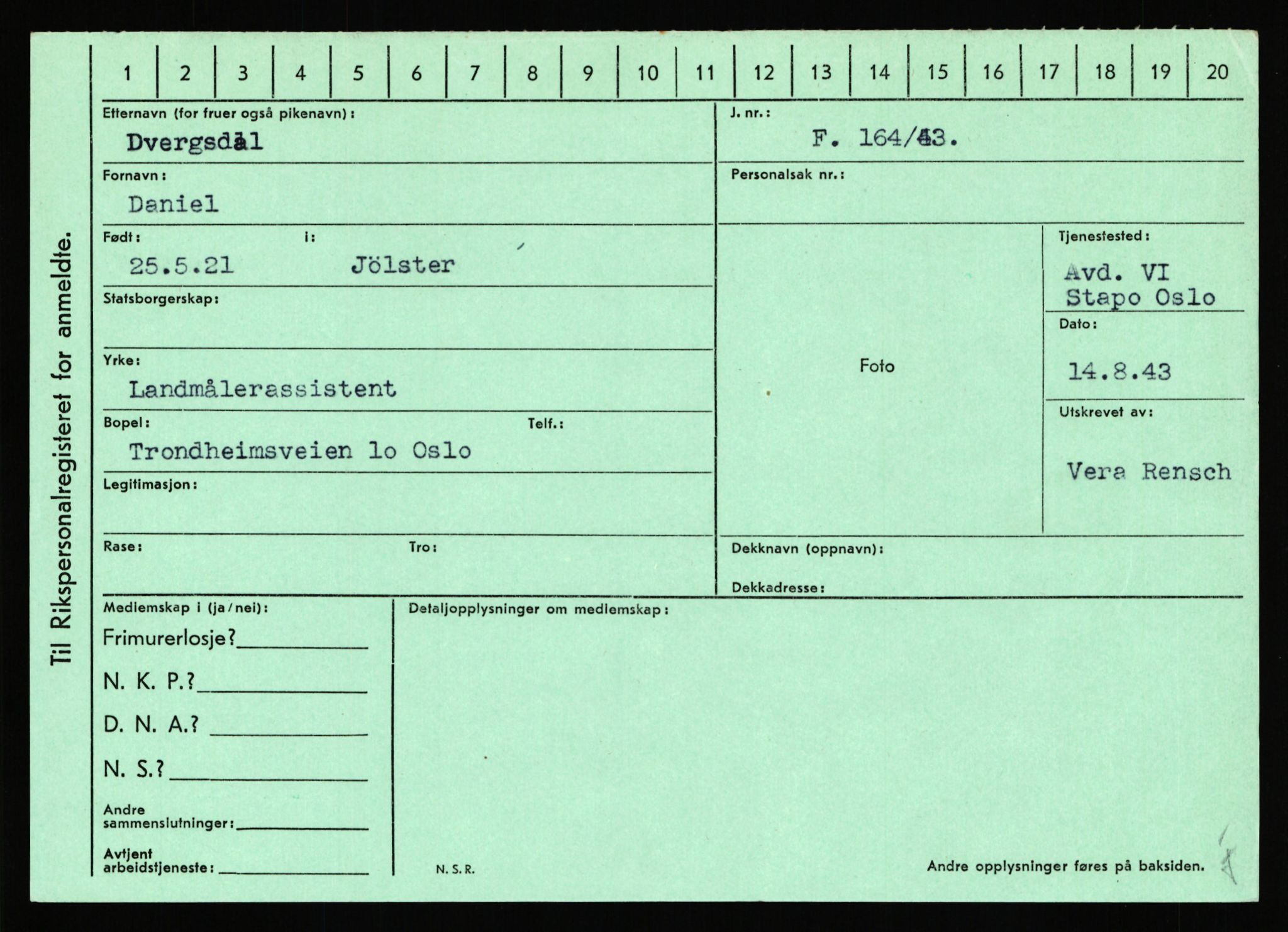 Statspolitiet - Hovedkontoret / Osloavdelingen, AV/RA-S-1329/C/Ca/L0003: Brechan - Eichinger	, 1943-1945, p. 4347