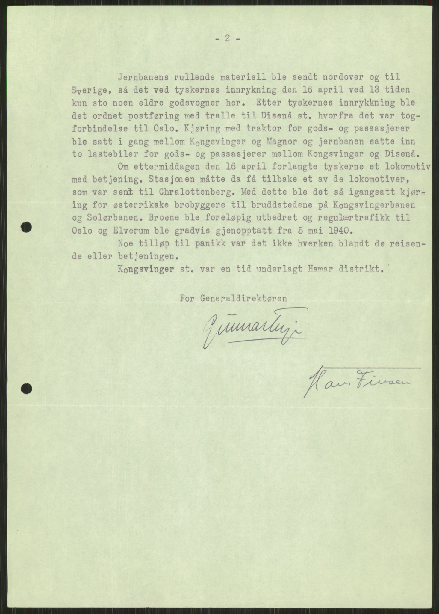 Forsvaret, Forsvarets krigshistoriske avdeling, RA/RAFA-2017/Y/Ya/L0013: II-C-11-31 - Fylkesmenn.  Rapporter om krigsbegivenhetene 1940., 1940, p. 927