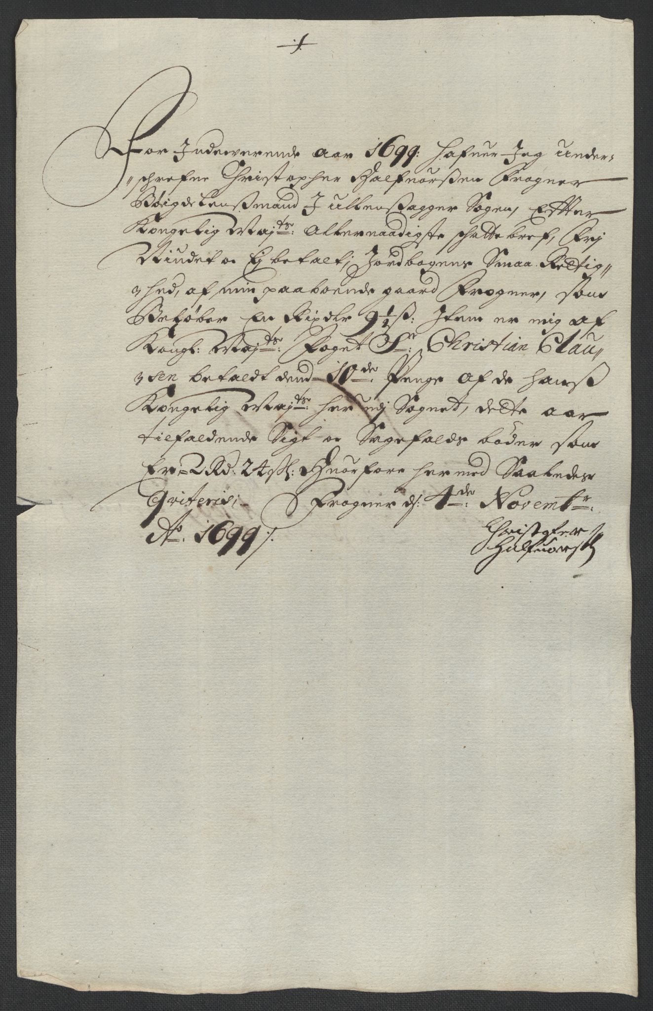 Rentekammeret inntil 1814, Reviderte regnskaper, Fogderegnskap, AV/RA-EA-4092/R12/L0711: Fogderegnskap Øvre Romerike, 1699, p. 296