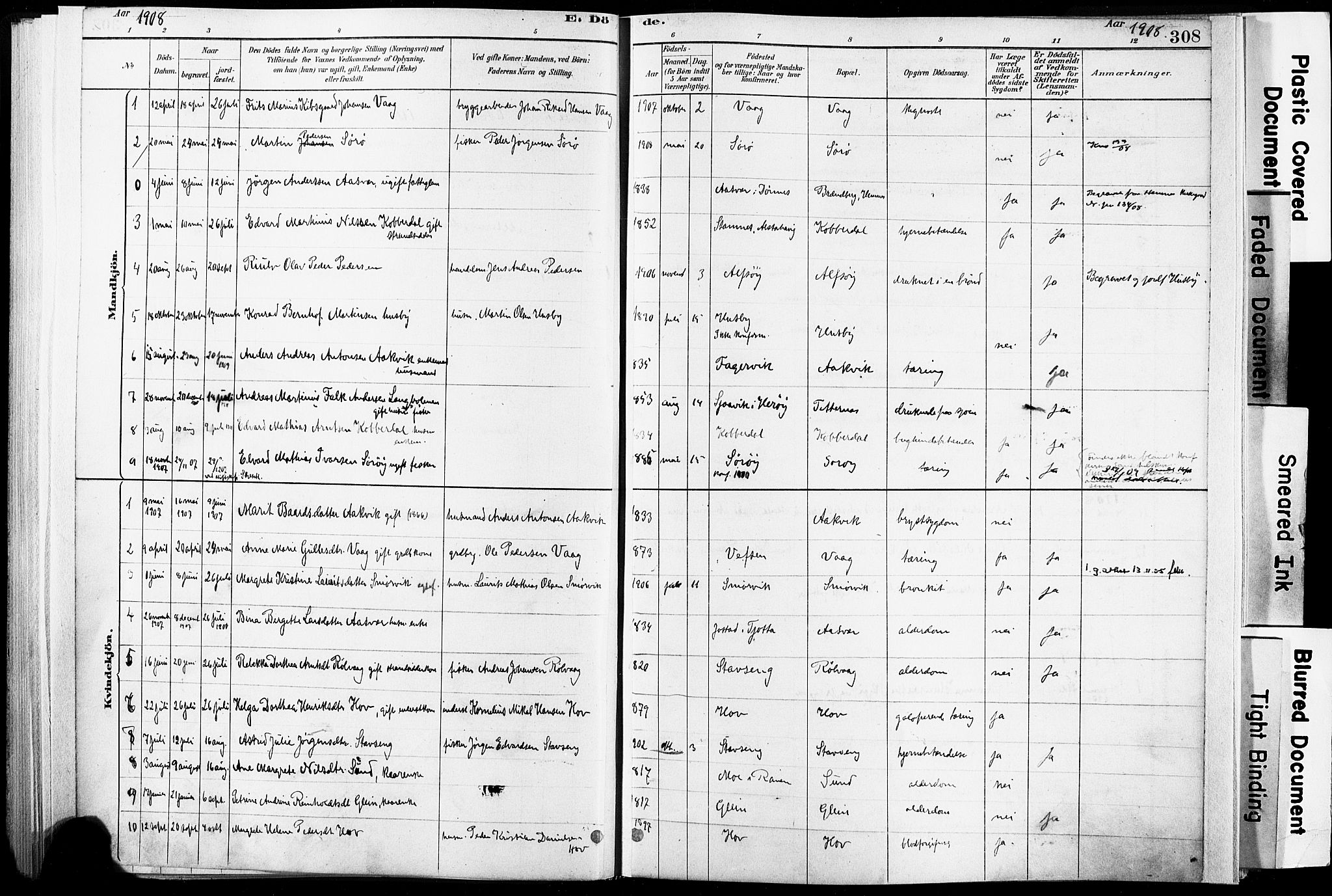 Ministerialprotokoller, klokkerbøker og fødselsregistre - Nordland, AV/SAT-A-1459/835/L0526: Parish register (official) no. 835A03II, 1881-1910, p. 308