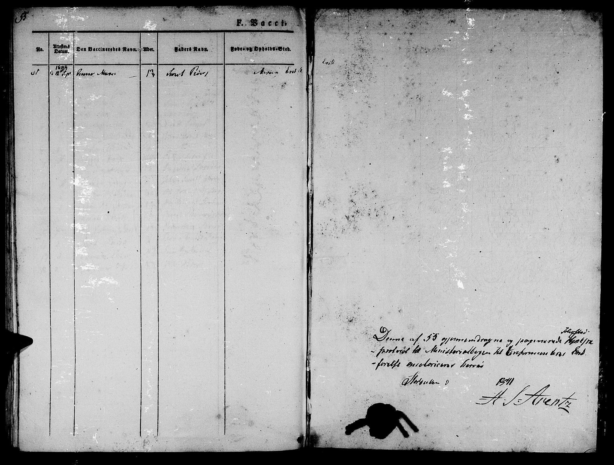 Ministerialprotokoller, klokkerbøker og fødselsregistre - Nord-Trøndelag, SAT/A-1458/709/L0073: Parish register (official) no. 709A13, 1841-1844, p. 55