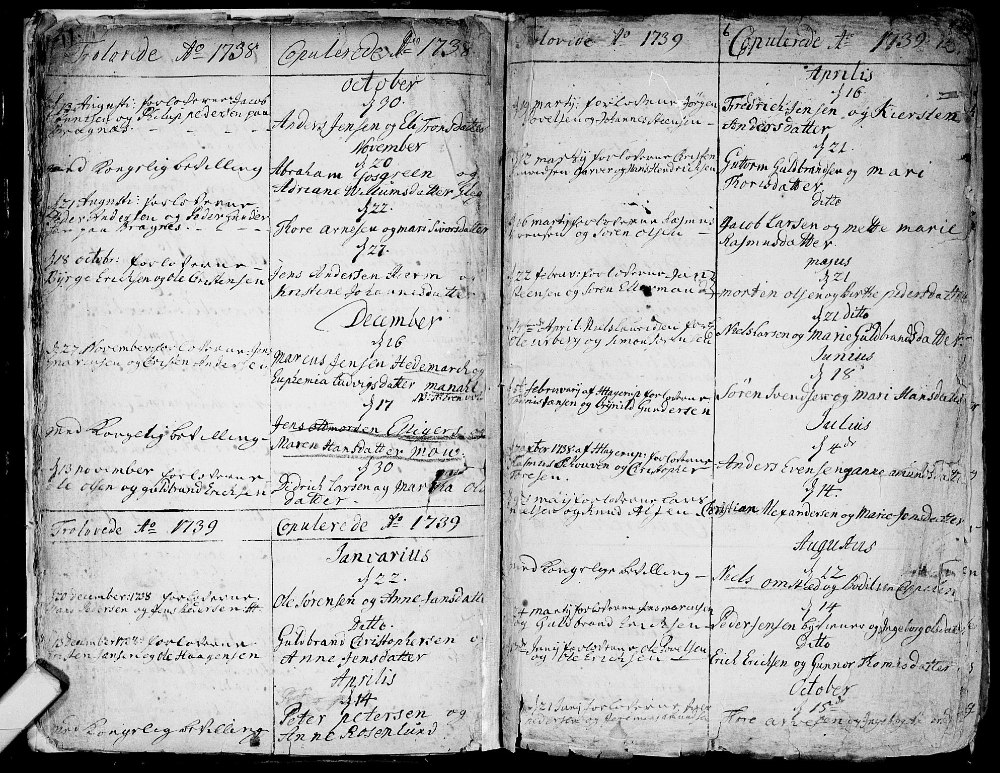 Bragernes kirkebøker, SAKO/A-6/F/Fa/L0004: Parish register (official) no. I 4, 1734-1759, p. 11-12