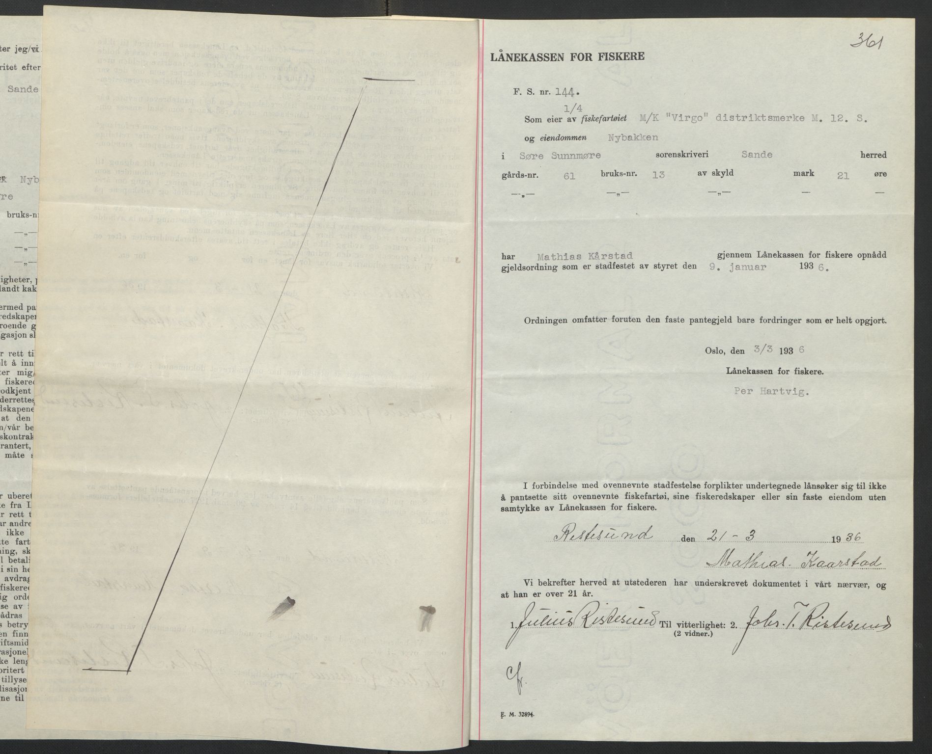 Søre Sunnmøre sorenskriveri, AV/SAT-A-4122/1/2/2C/L0060: Mortgage book no. 54, 1935-1936, Deed date: 31.03.1936