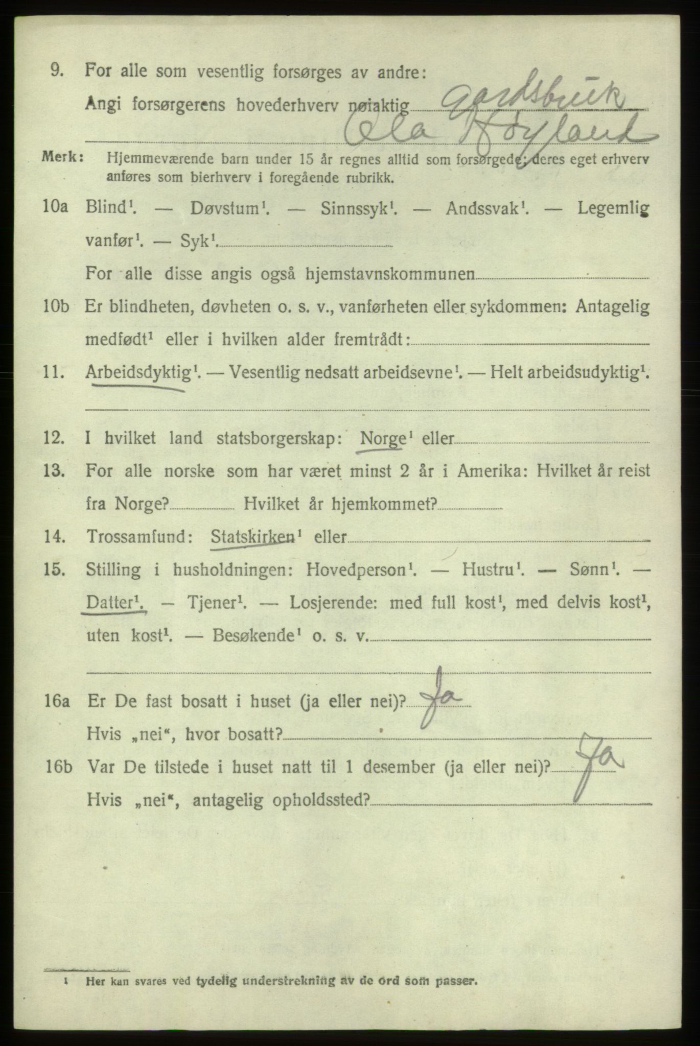 SAB, 1920 census for Stord, 1920, p. 7386