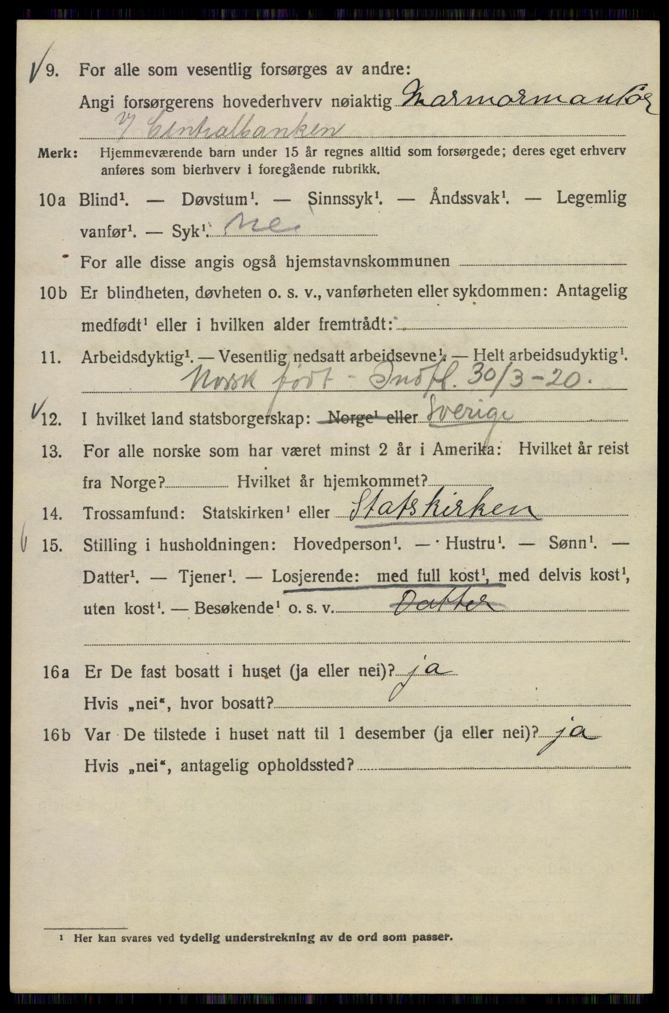 SAO, 1920 census for Kristiania, 1920, p. 658410