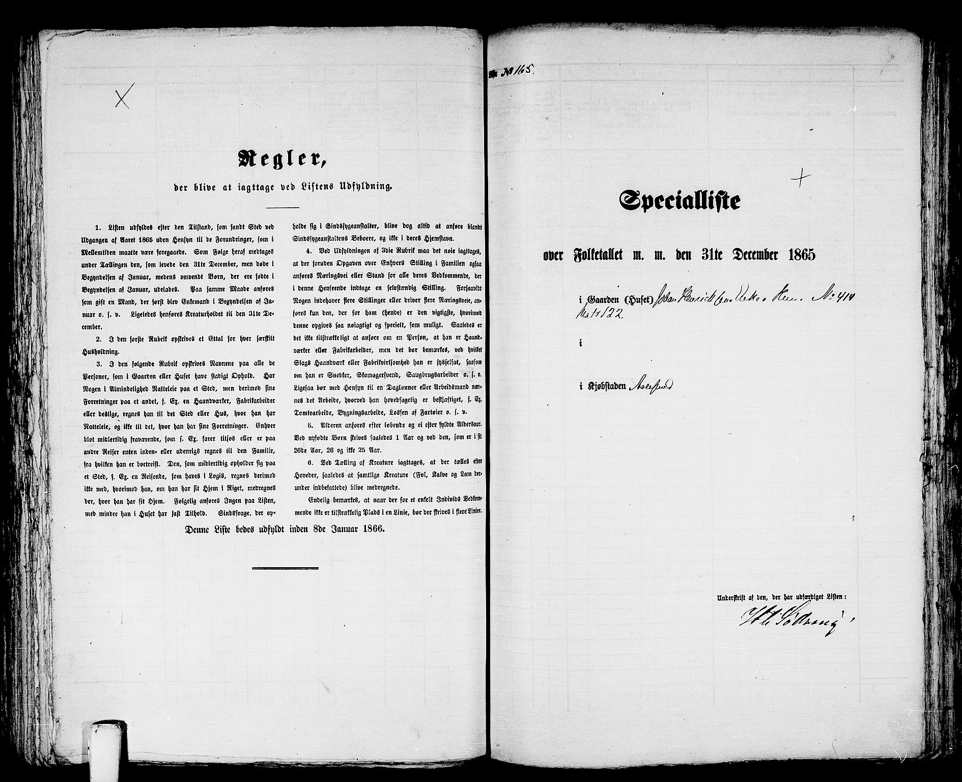 RA, 1865 census for Ålesund, 1865, p. 345