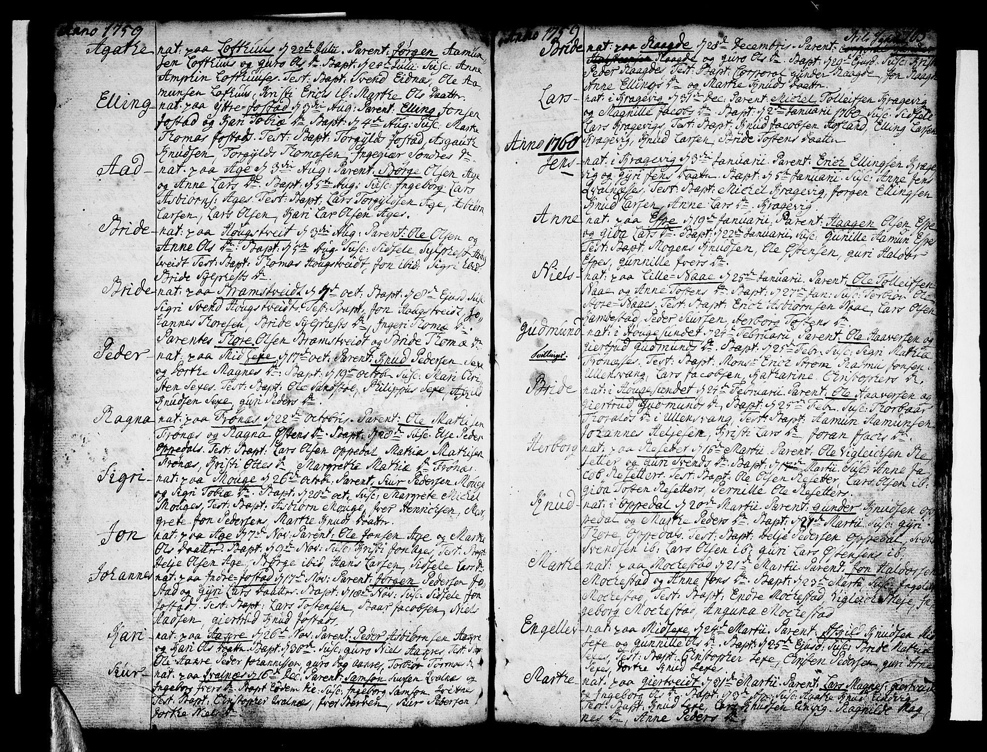 Ullensvang sokneprestembete, SAB/A-78701/H/Haa: Parish register (official) no. A 6 /1, 1758-1788, p. 105