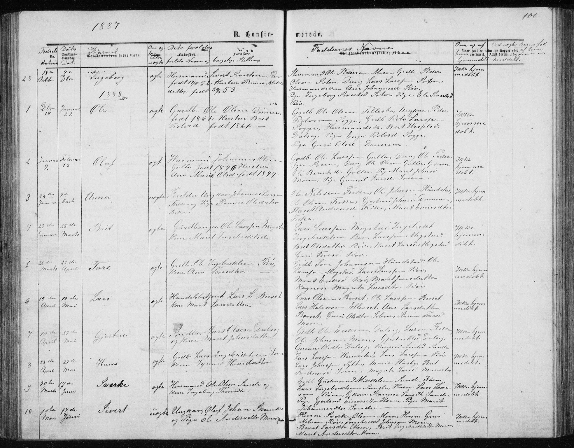 Ministerialprotokoller, klokkerbøker og fødselsregistre - Møre og Romsdal, AV/SAT-A-1454/597/L1064: Parish register (copy) no. 597C01, 1866-1898, p. 100