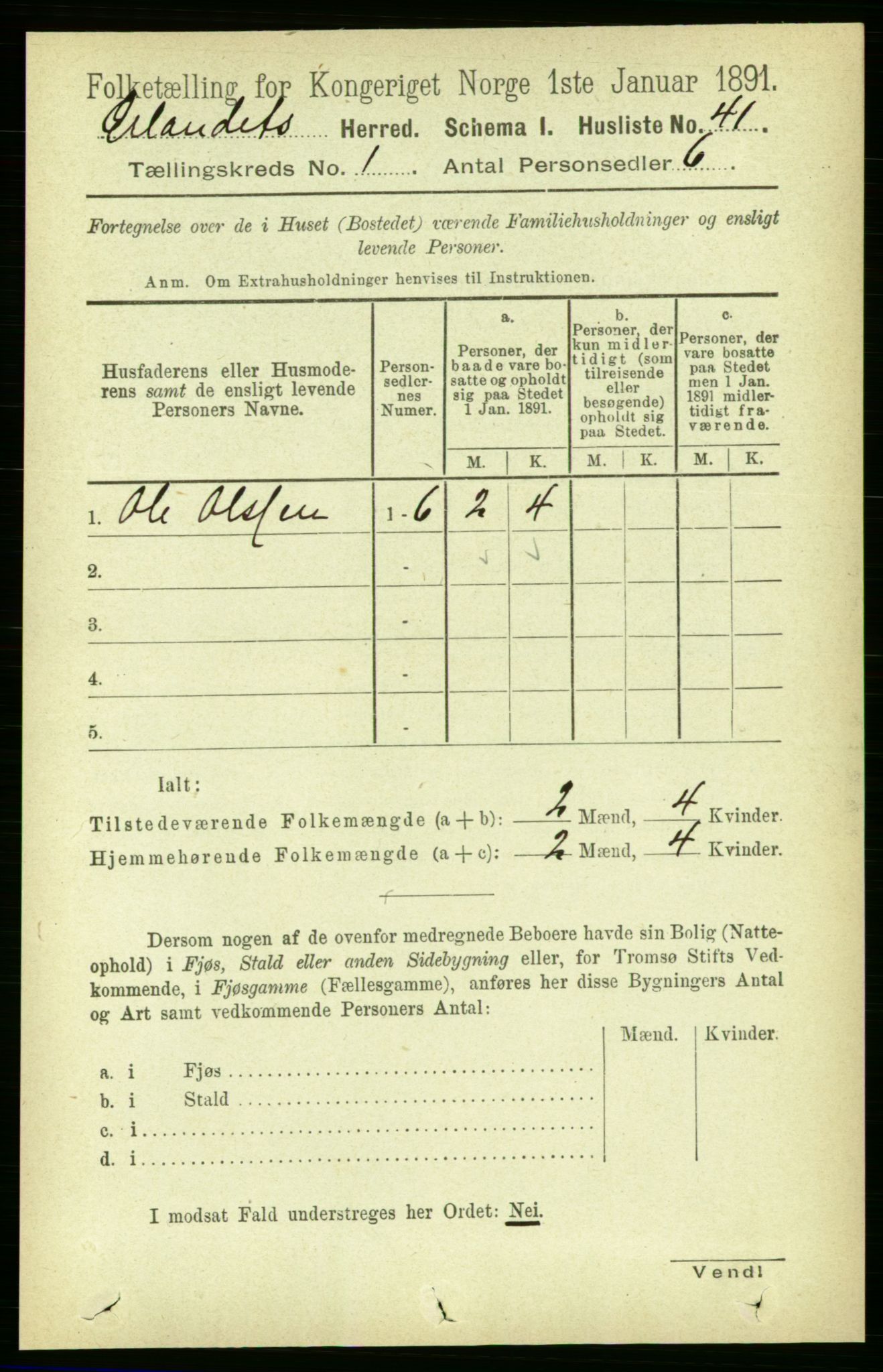 RA, 1891 census for 1621 Ørland, 1891, p. 76