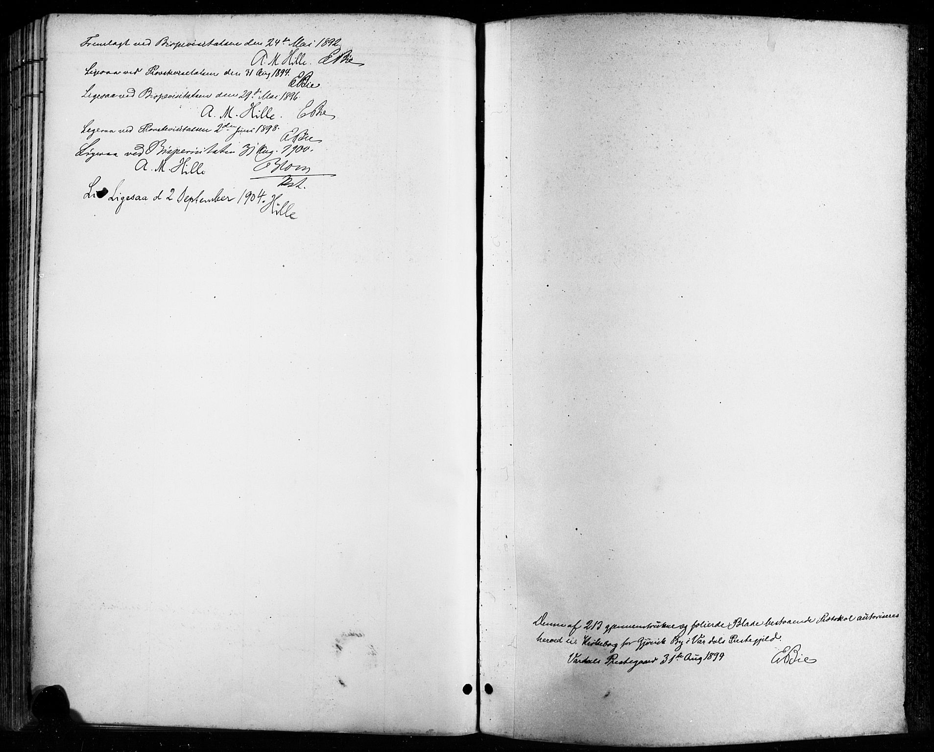 Vardal prestekontor, SAH/PREST-100/H/Ha/Haa/L0011: Parish register (official) no. 11, 1891-1901