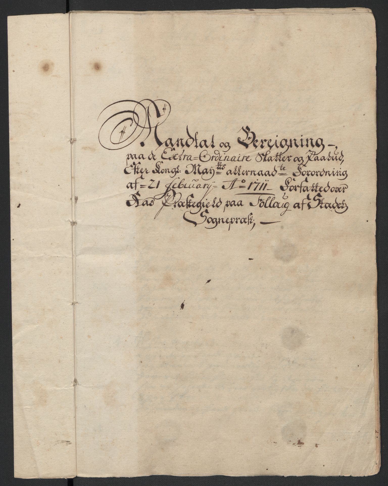 Rentekammeret inntil 1814, Reviderte regnskaper, Fogderegnskap, RA/EA-4092/R10/L0449: Fogderegnskap Aker og Follo, 1711, p. 111