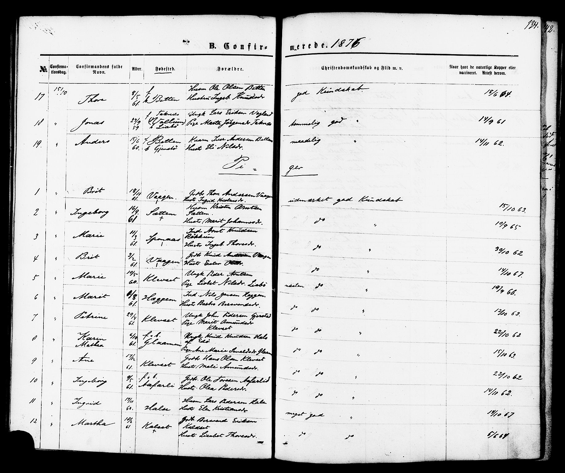 Ministerialprotokoller, klokkerbøker og fødselsregistre - Møre og Romsdal, AV/SAT-A-1454/576/L0884: Parish register (official) no. 576A02, 1865-1879, p. 134