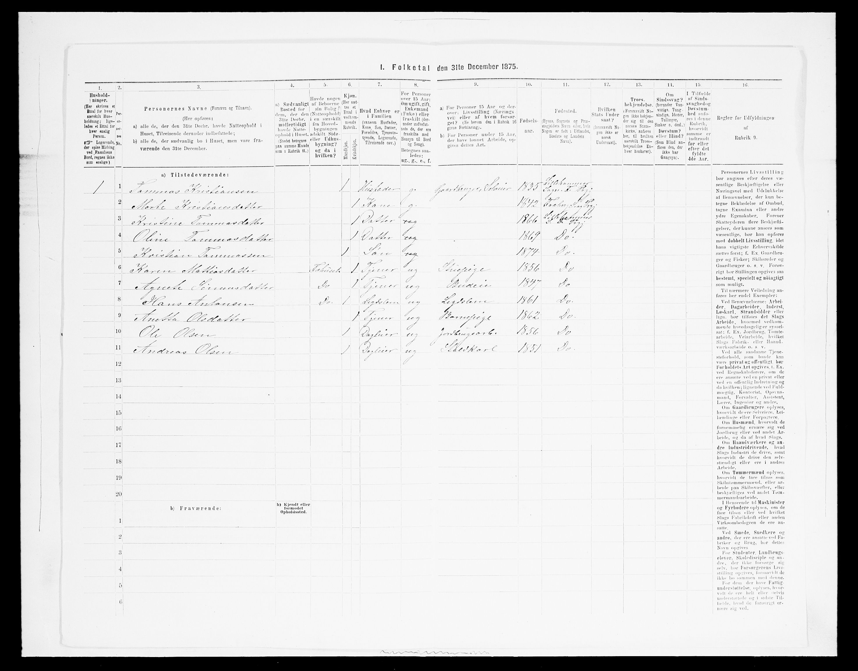 SAH, 1875 census for 0524L Fåberg/Fåberg og Lillehammer, 1875, p. 208