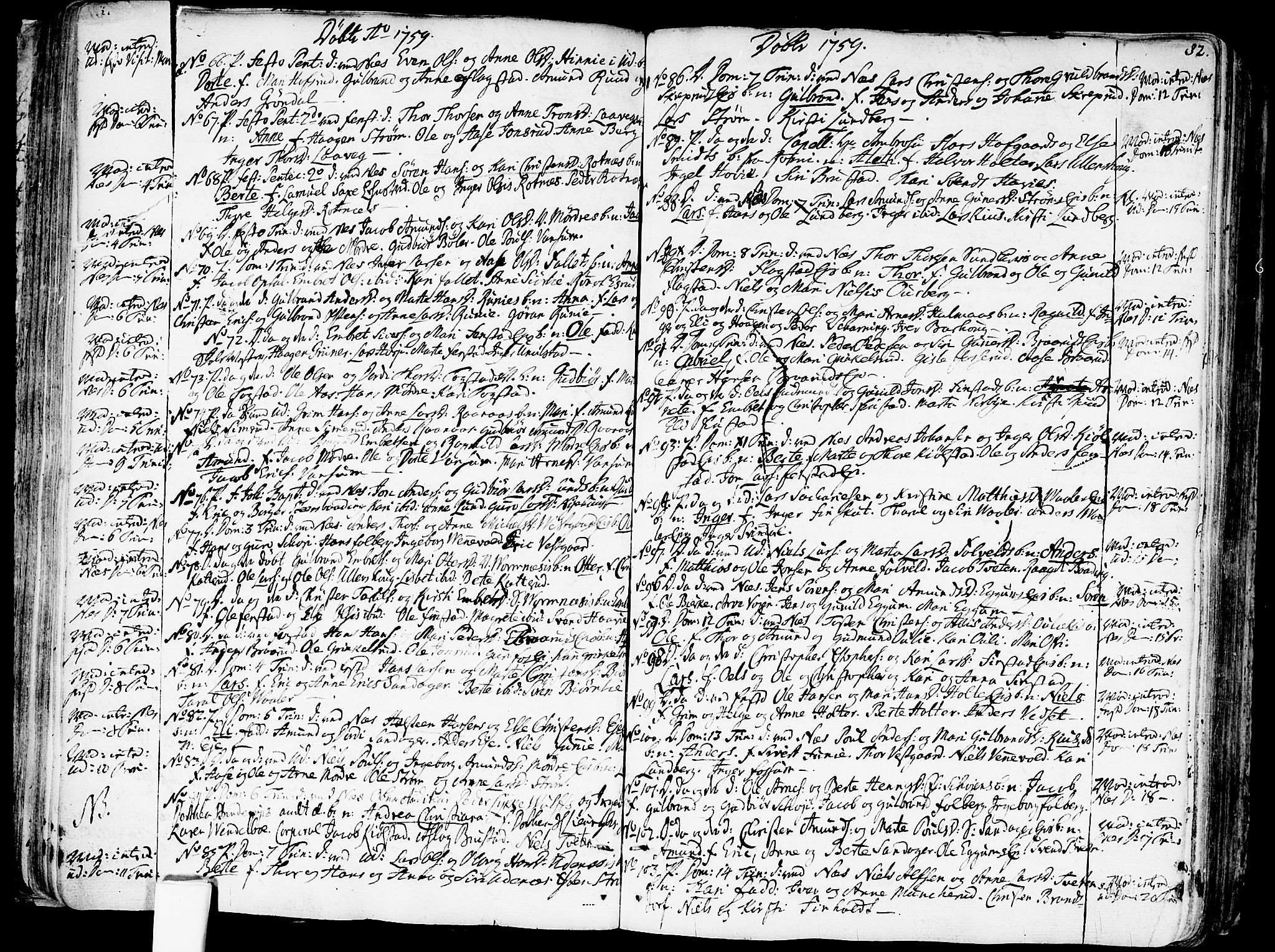 Nes prestekontor Kirkebøker, SAO/A-10410/F/Fa/L0003: Parish register (official) no. I 3, 1734-1781, p. 82b