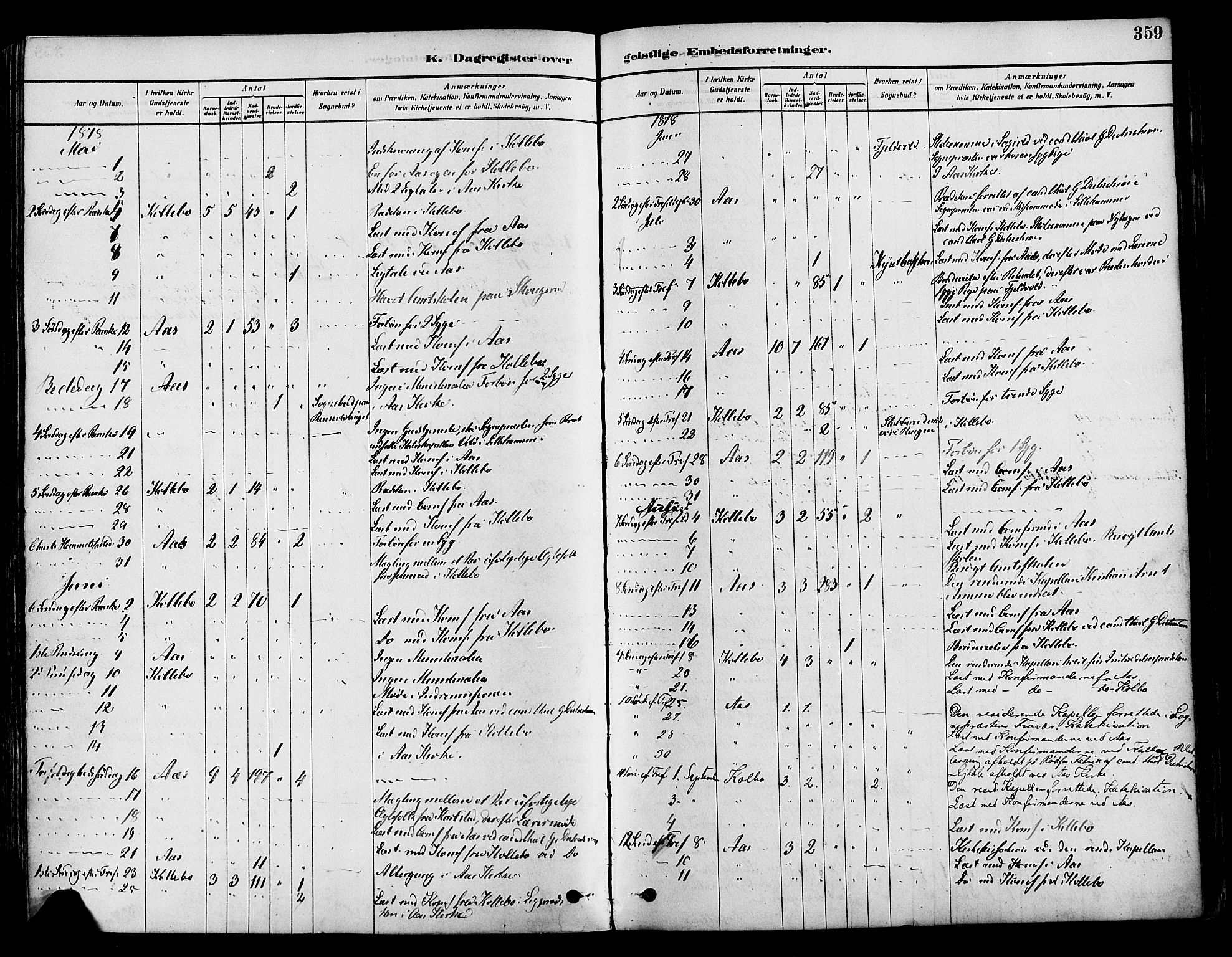 Vestre Toten prestekontor, AV/SAH-PREST-108/H/Ha/Haa/L0009: Parish register (official) no. 9, 1878-1894, p. 359