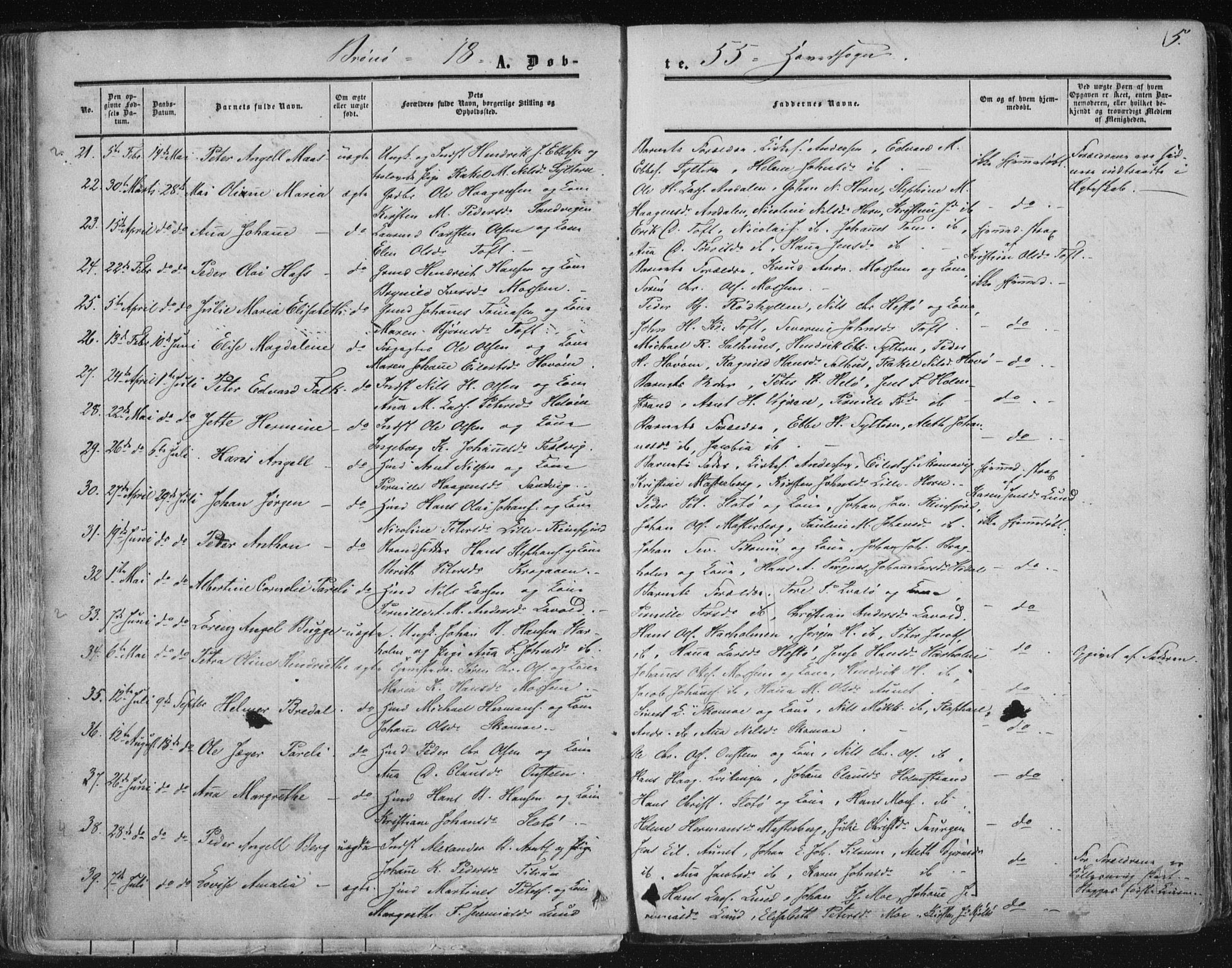 Ministerialprotokoller, klokkerbøker og fødselsregistre - Nordland, SAT/A-1459/813/L0198: Parish register (official) no. 813A08, 1834-1874, p. 5