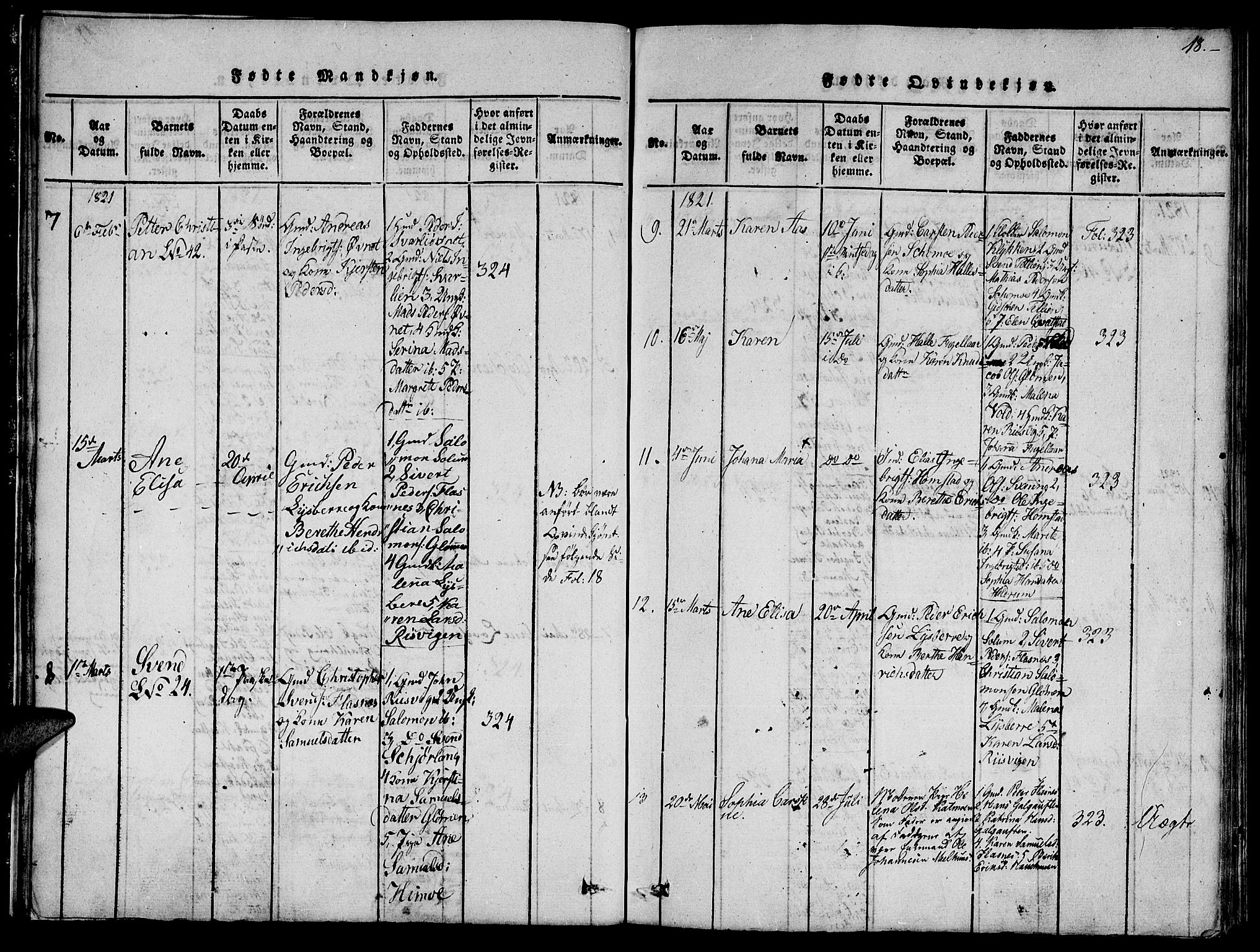 Ministerialprotokoller, klokkerbøker og fødselsregistre - Nord-Trøndelag, AV/SAT-A-1458/764/L0559: Parish register (copy) no. 764C01, 1816-1824, p. 18