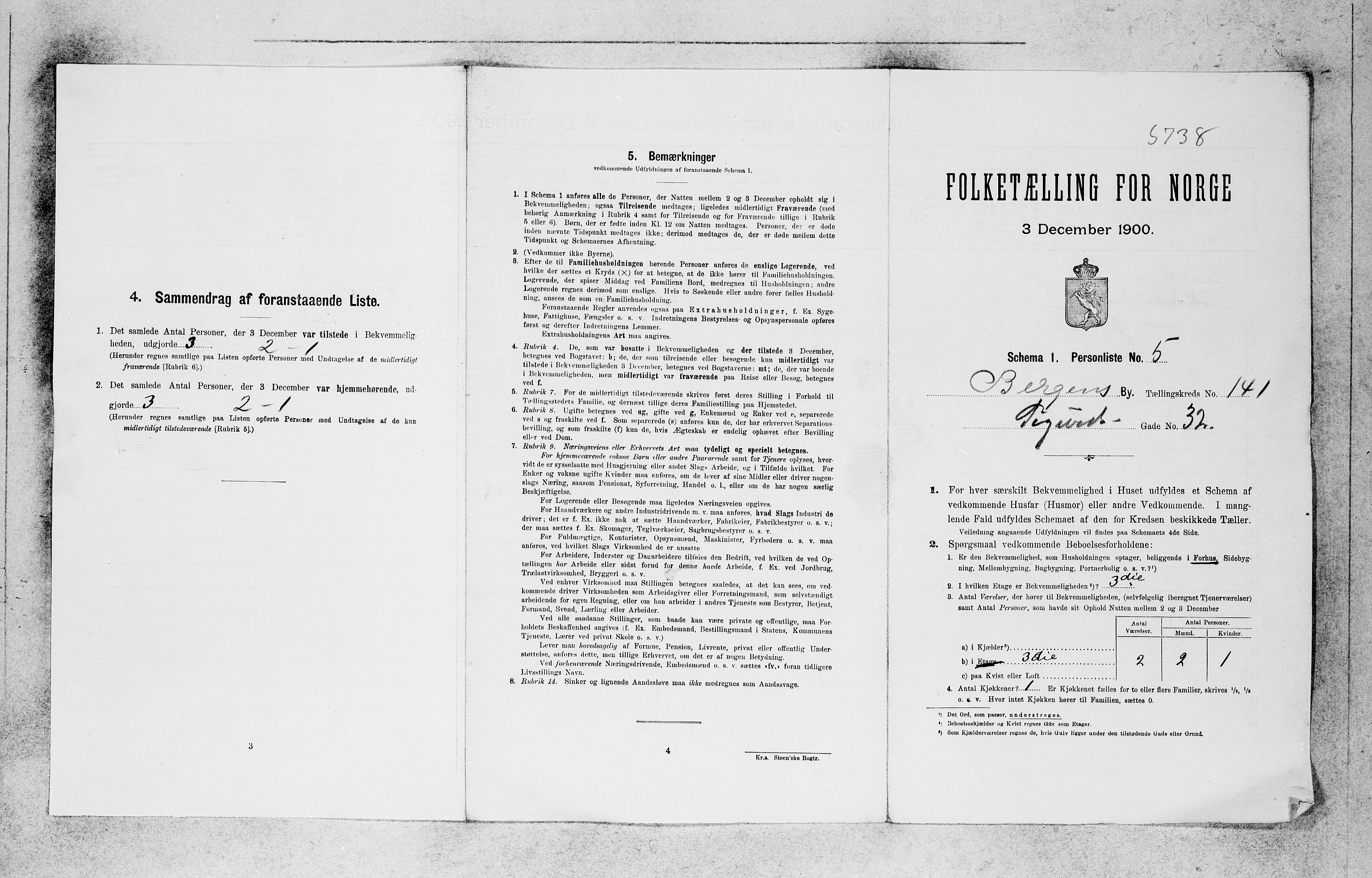 SAB, 1900 census for Bergen, 1900, p. 28940