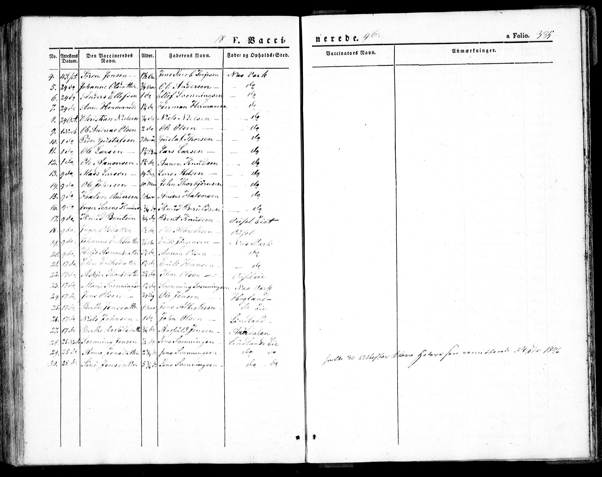 Holt sokneprestkontor, AV/SAK-1111-0021/F/Fa/L0007: Parish register (official) no. A 7, 1836-1848, p. 385