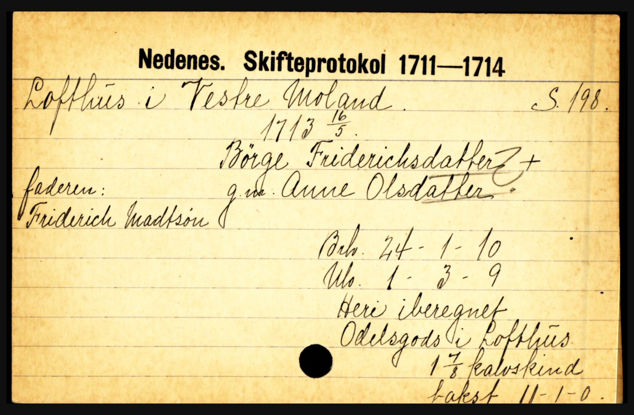 Nedenes sorenskriveri før 1824, AV/SAK-1221-0007/H, p. 18153