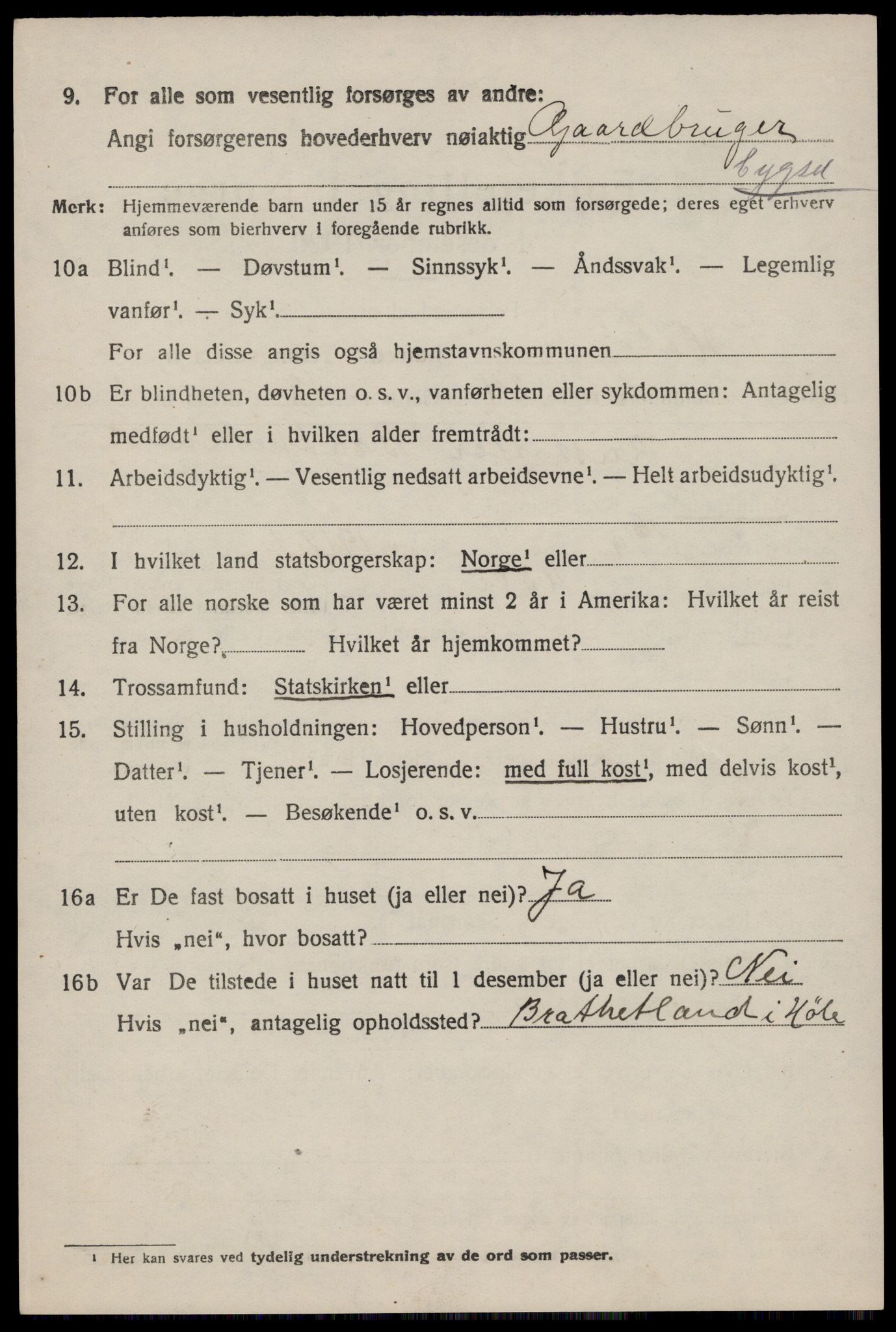 SAST, 1920 census for Høle, 1920, p. 2008