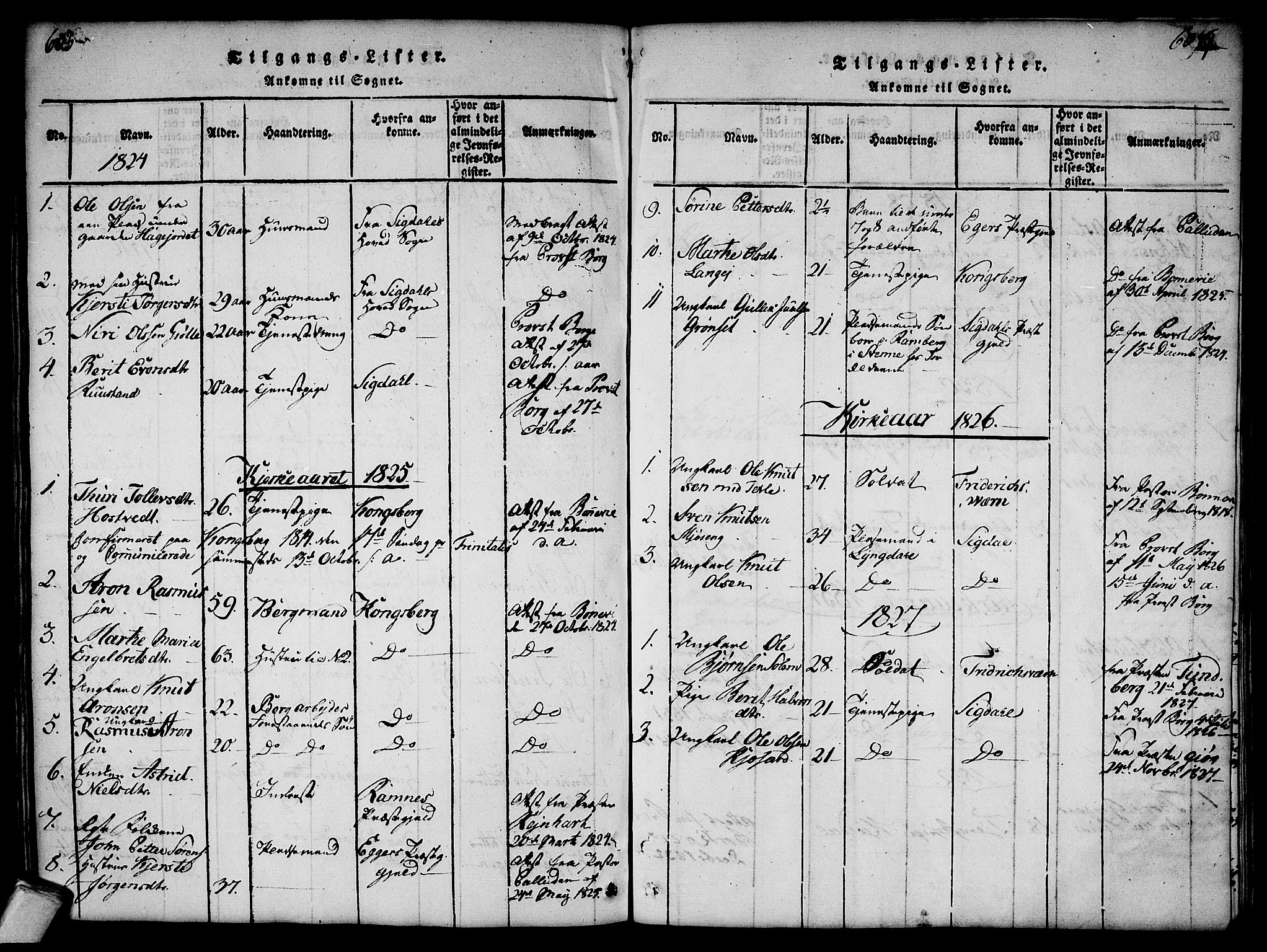 Flesberg kirkebøker, SAKO/A-18/G/Ga/L0001: Parish register (copy) no. I 1, 1816-1834, p. 603-604