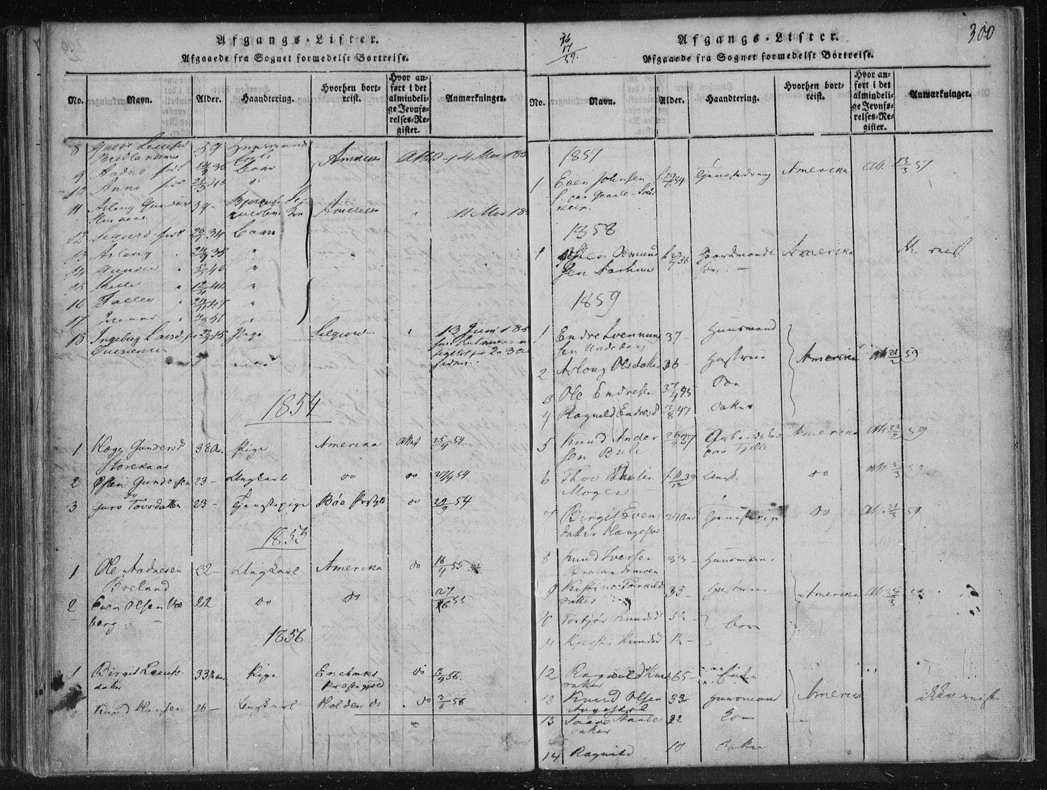 Lårdal kirkebøker, SAKO/A-284/F/Fc/L0001: Parish register (official) no. III 1, 1815-1860, p. 300
