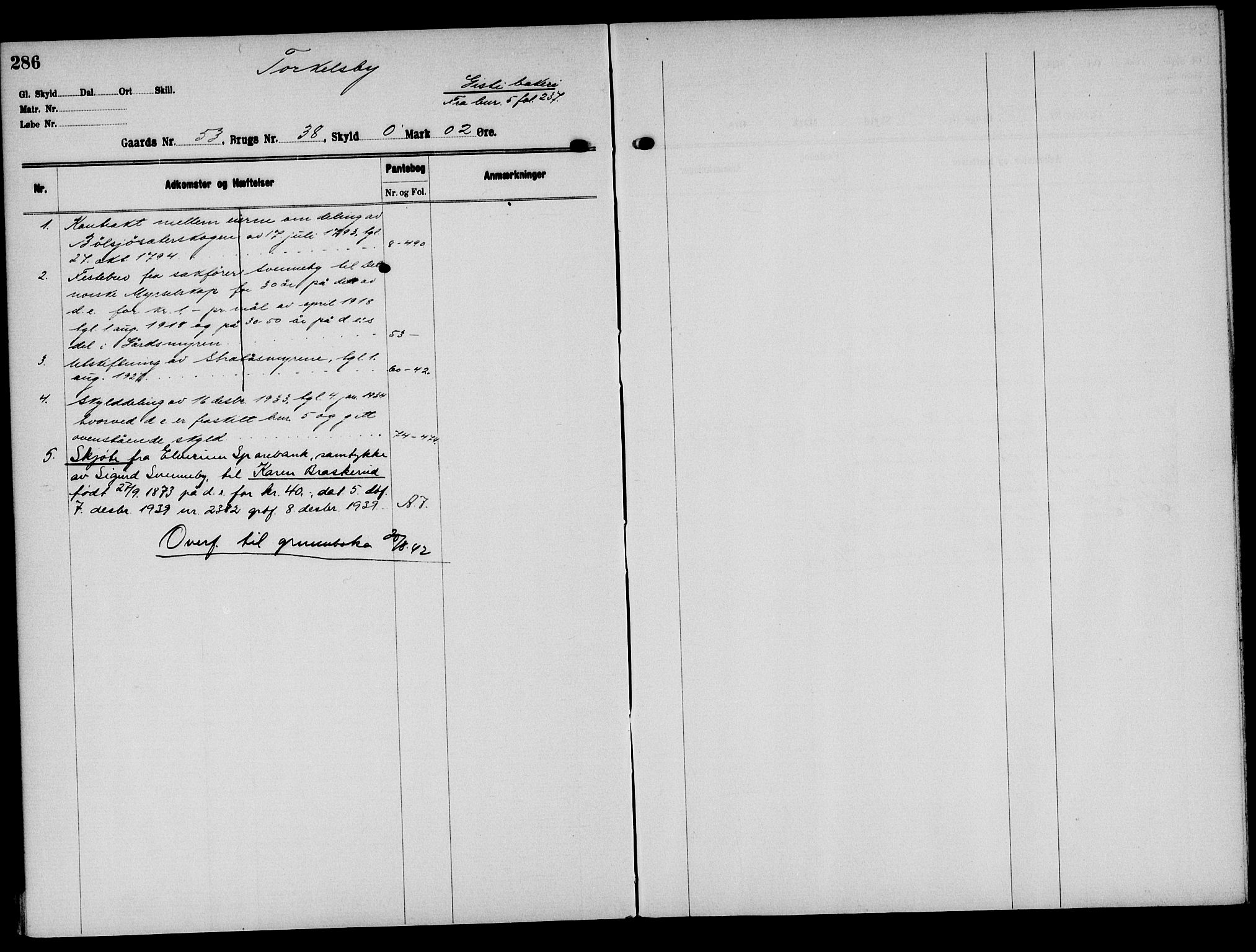 Solør tingrett, AV/SAH-TING-008/H/Ha/Hak/L0004: Mortgage register no. IV, 1900-1935, p. 286