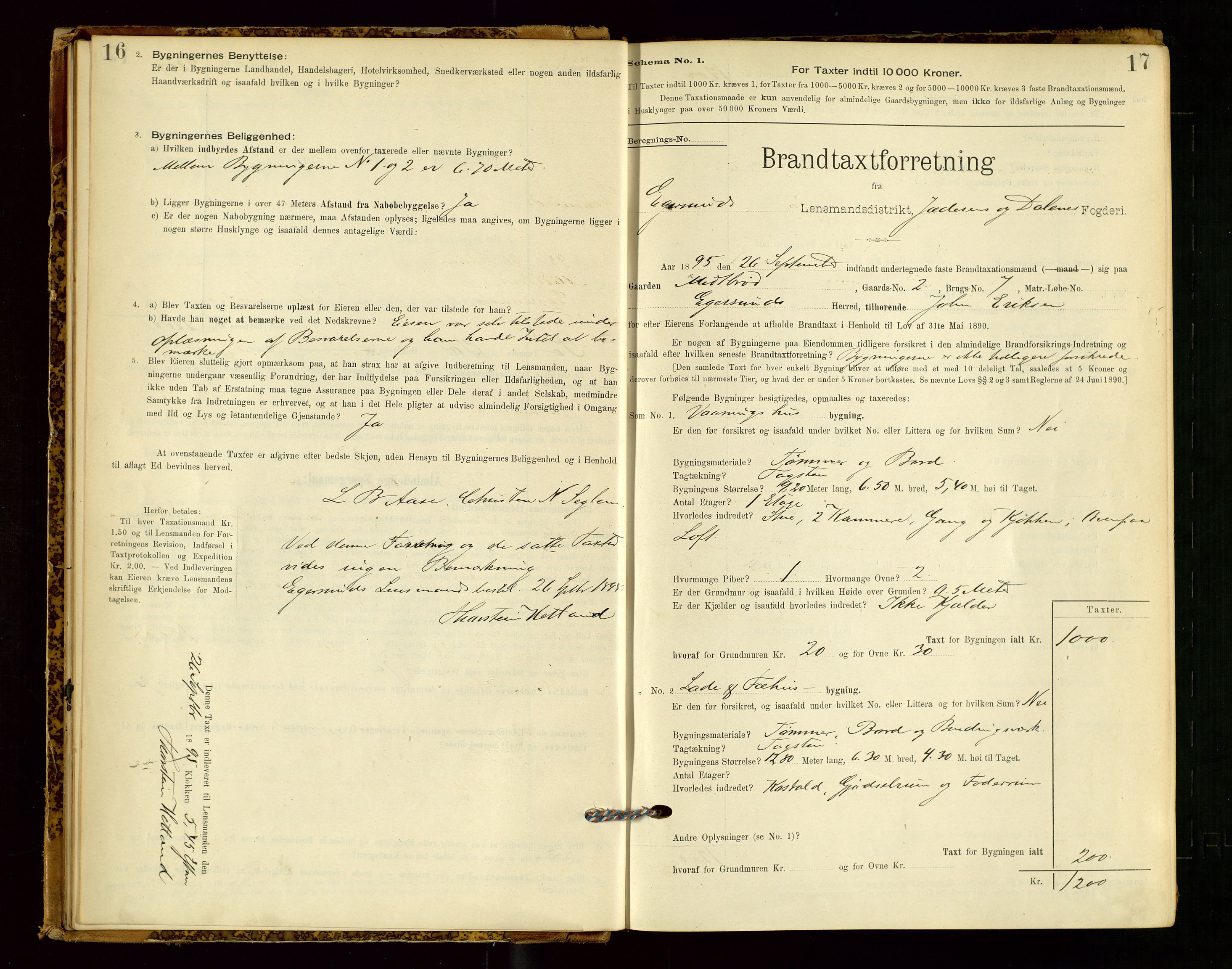 Eigersund lensmannskontor, SAST/A-100171/Gob/L0001: Skjemaprotokoll, 1894-1909, p. 16-17