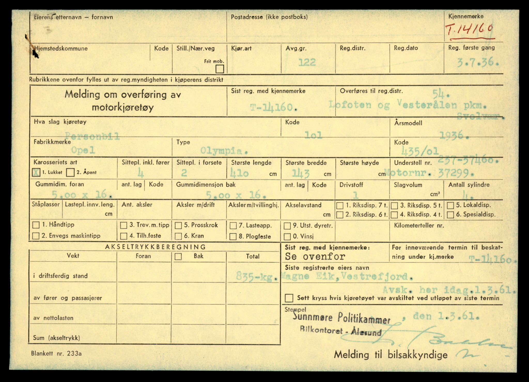 Møre og Romsdal vegkontor - Ålesund trafikkstasjon, AV/SAT-A-4099/F/Fe/L0043: Registreringskort for kjøretøy T 14080 - T 14204, 1927-1998, p. 2137