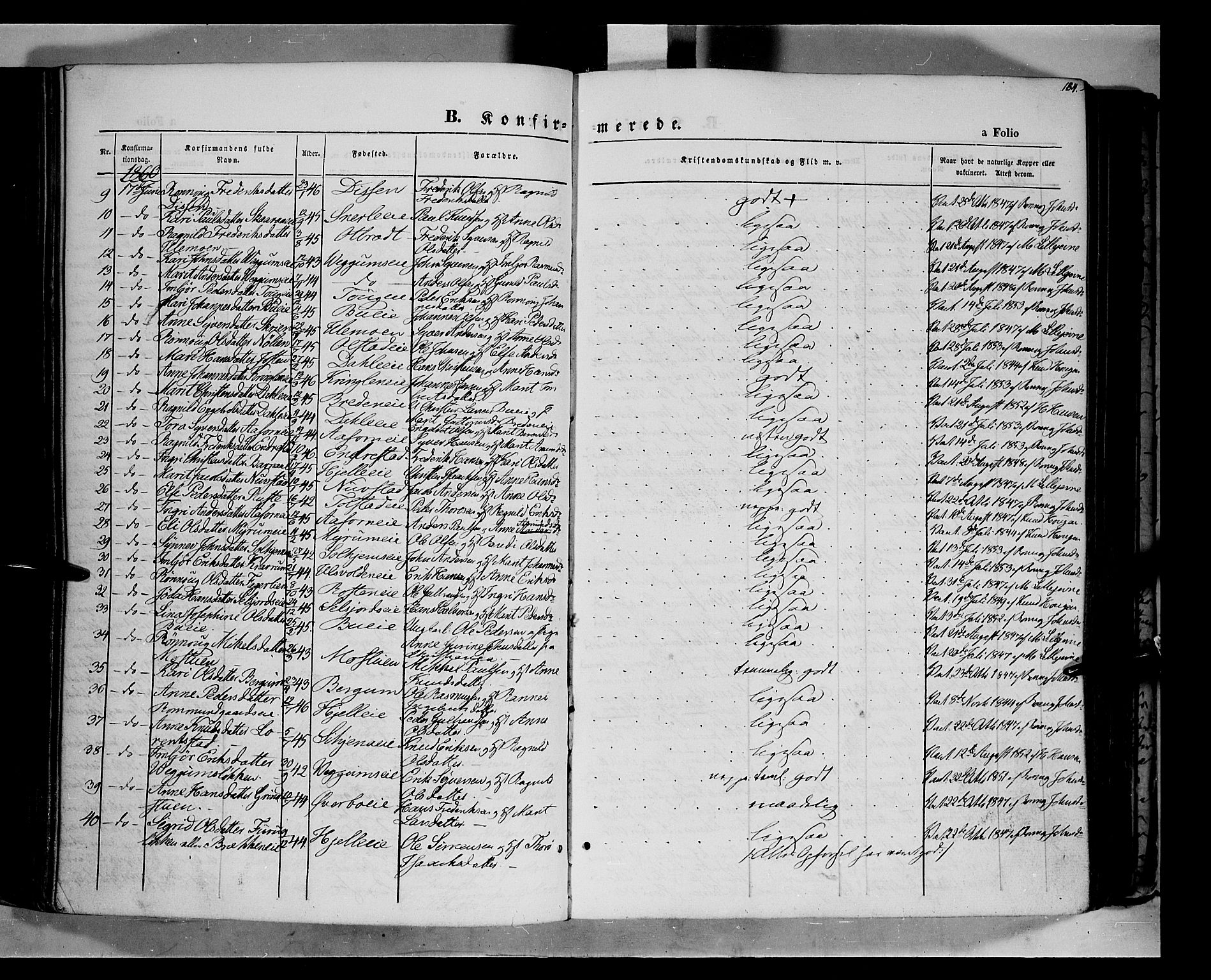 Vågå prestekontor, AV/SAH-PREST-076/H/Ha/Haa/L0006: Parish register (official) no. 6 /1, 1856-1872, p. 184