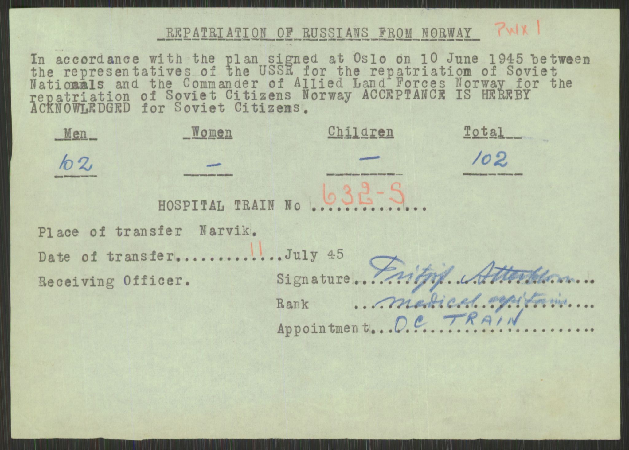 Flyktnings- og fangedirektoratet, Repatrieringskontoret, AV/RA-S-1681/D/Db/L0015: Displaced Persons (DPs) og sivile tyskere, 1945-1948, p. 767