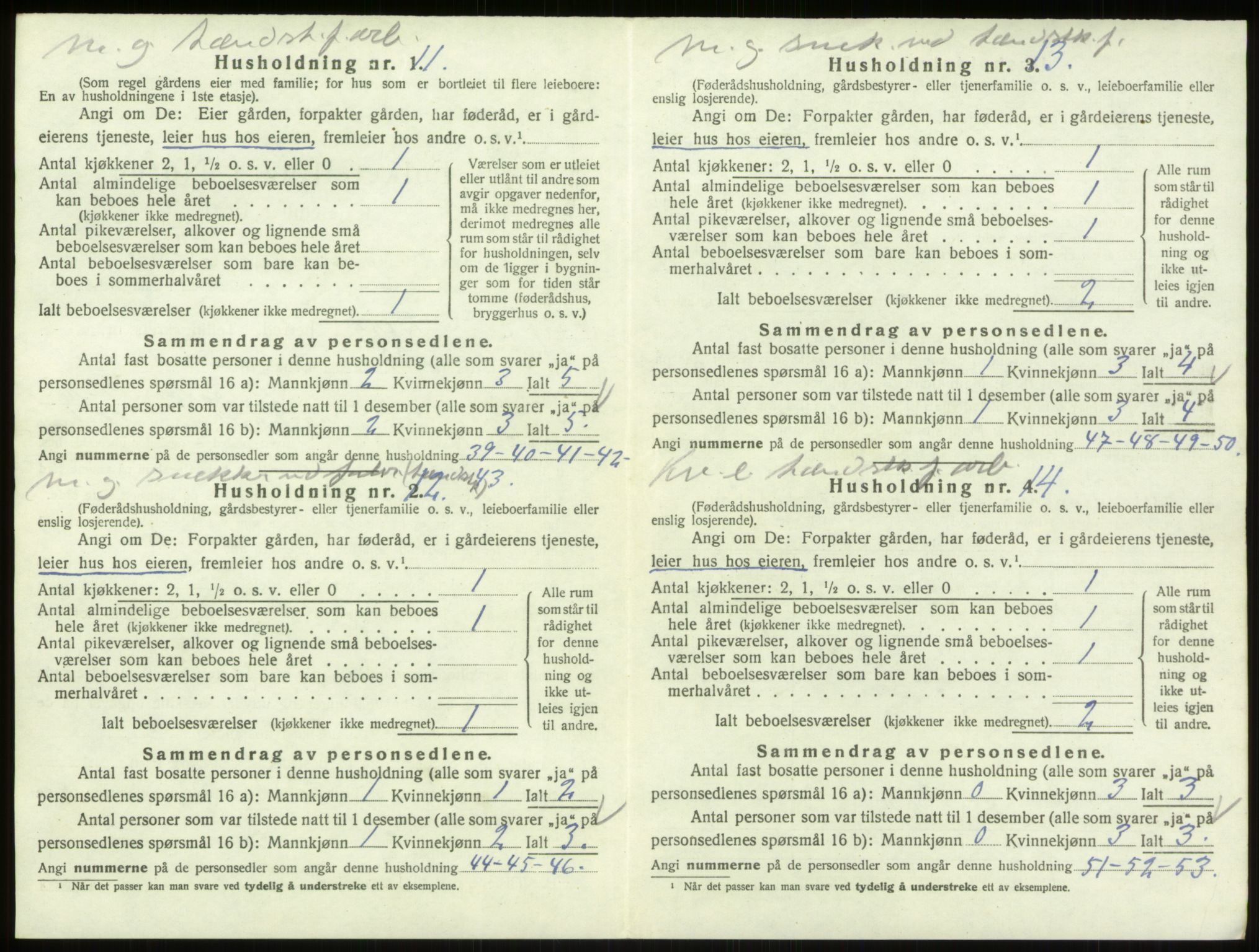 SAO, 1920 census for Berg, 1920, p. 1473