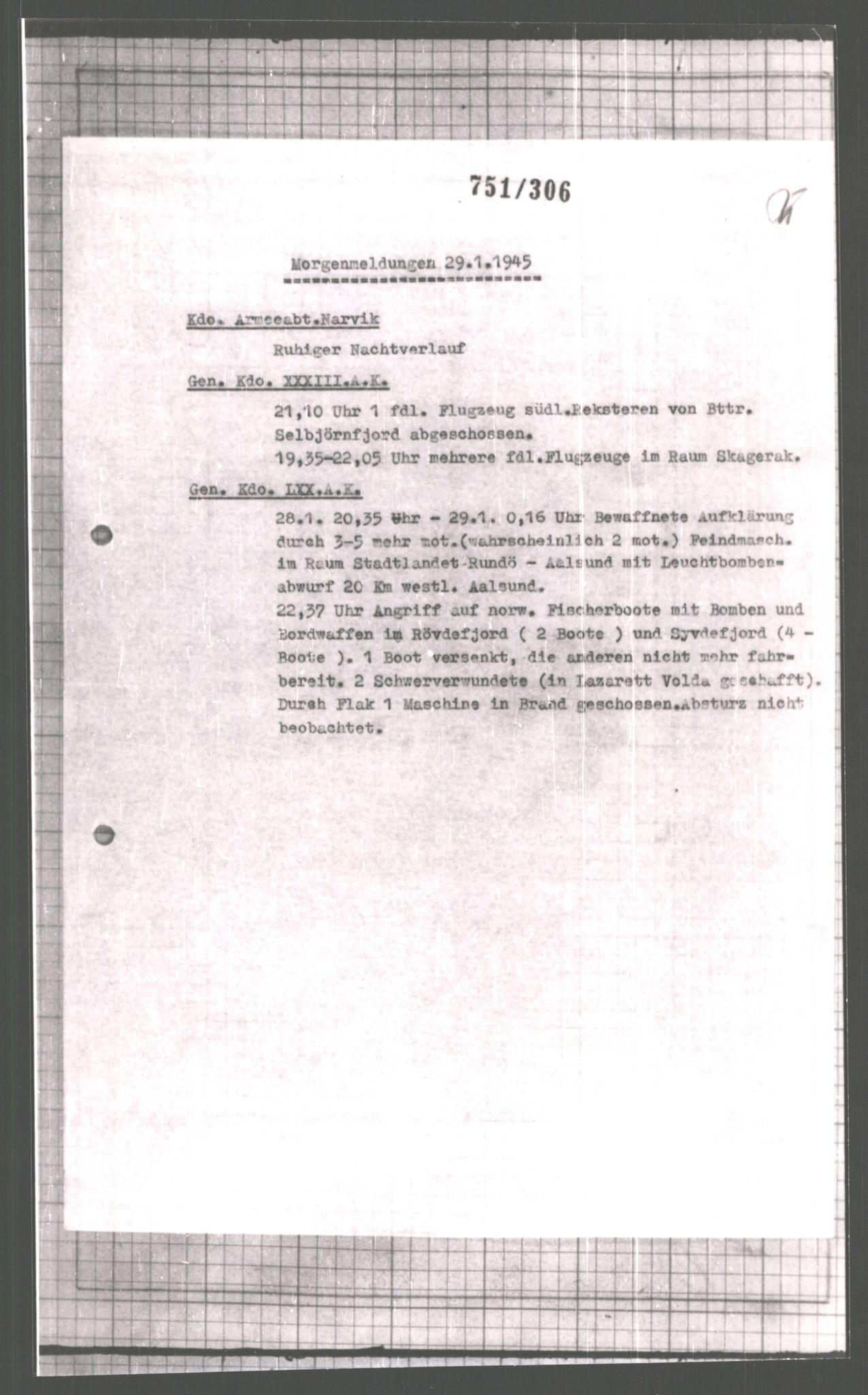 Forsvarets Overkommando. 2 kontor. Arkiv 11.4. Spredte tyske arkivsaker, AV/RA-RAFA-7031/D/Dar/Dara/L0006: Krigsdagbøker for 20. Gebirgs-Armee-Oberkommando (AOK 20), 1945, p. 857