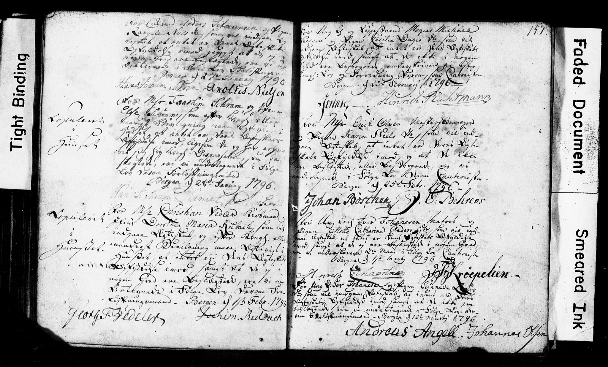 Korskirken sokneprestembete, AV/SAB-A-76101: Best man's statements no. II.5.1, 1776-1816, p. 157